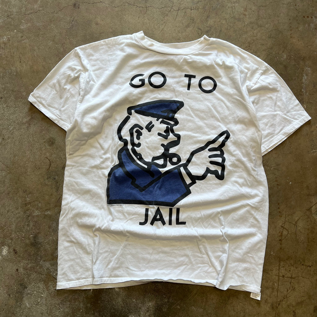 size xl - Vintage ' Go To Jail Monopoly ' tee