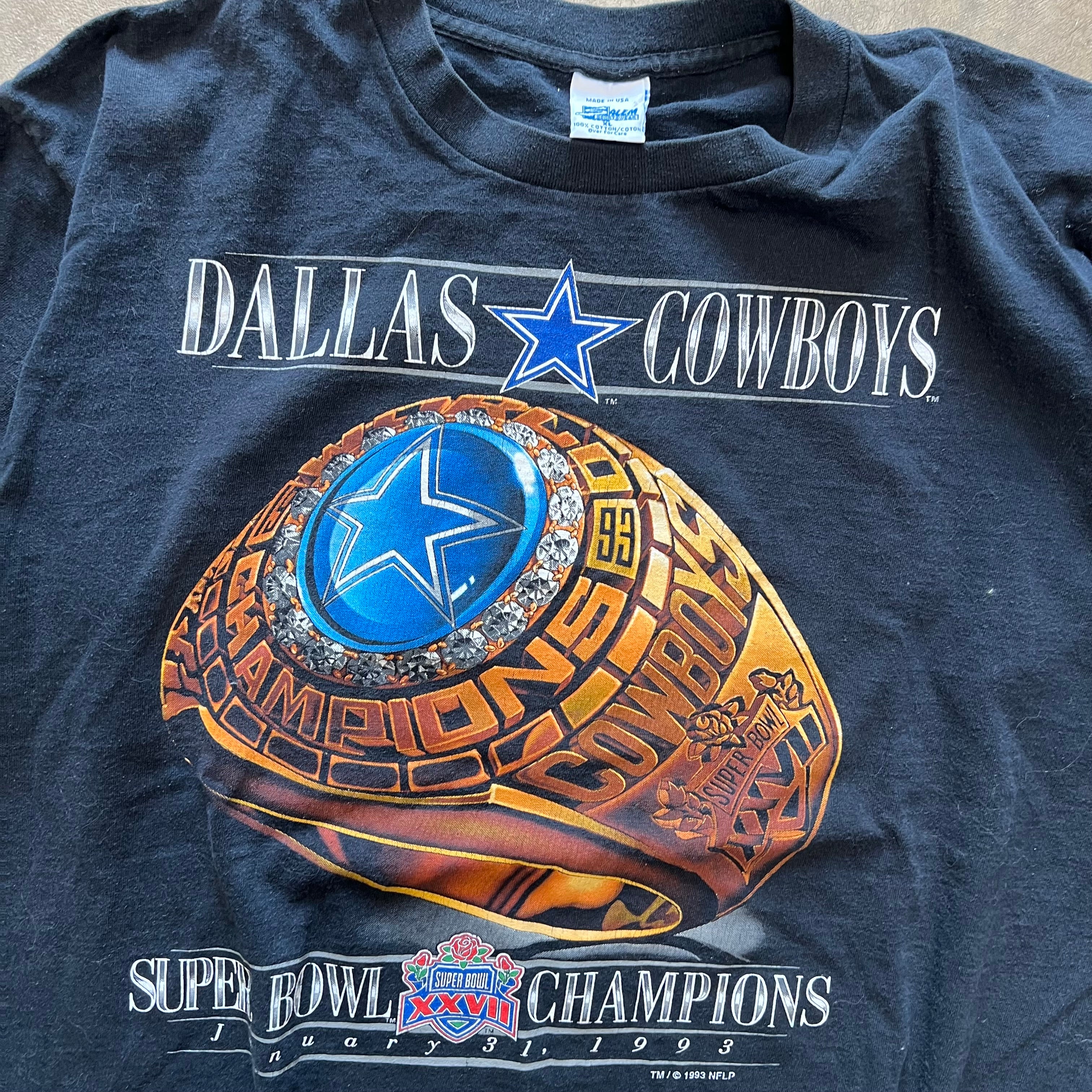 size xl - Vintage ' 1993 Dallas Cowboys SuperBowl Champions ' tee