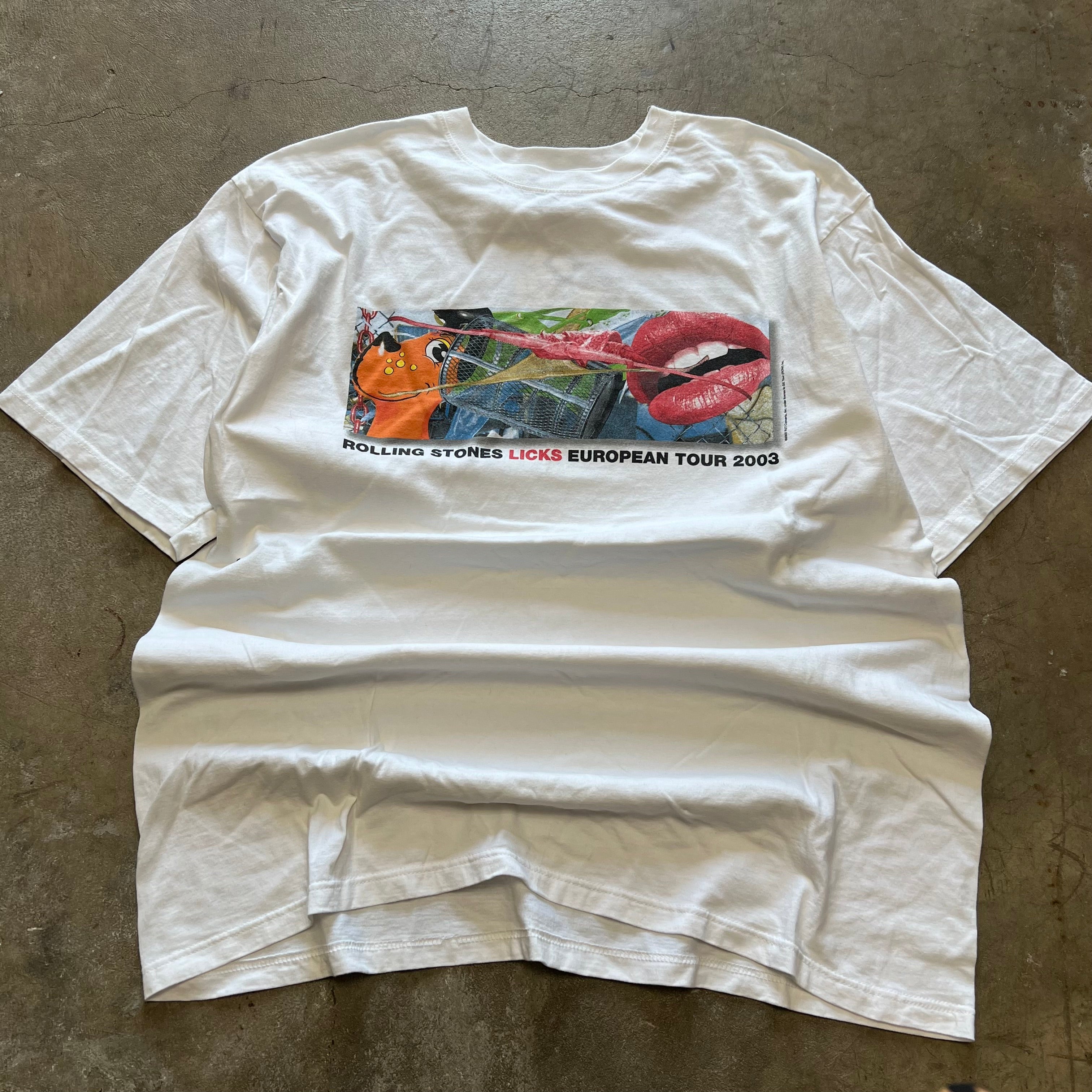 size XL - Vintage ' 2003 Rolling Stones Licks Euro Tour Band ' tee