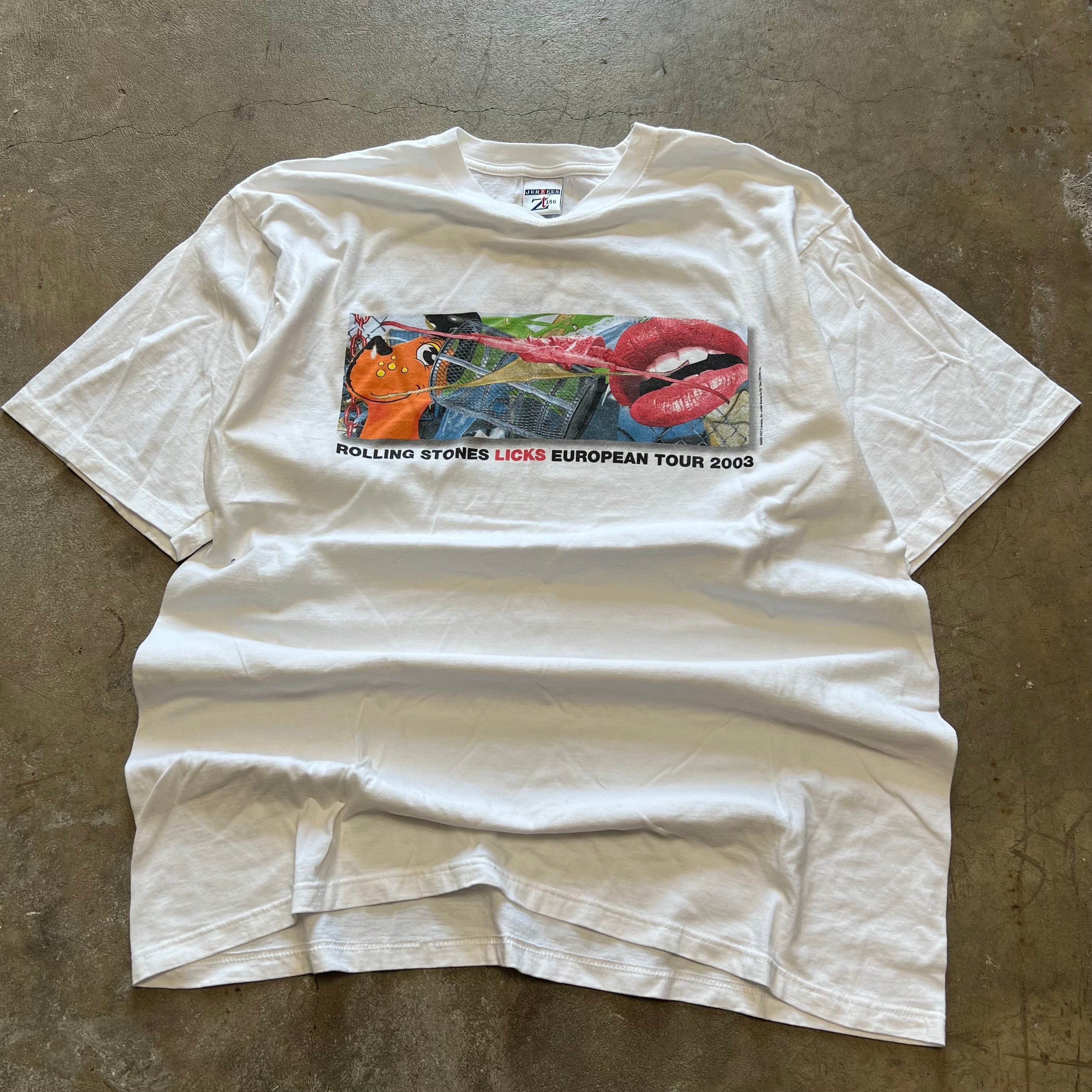 size XL - Vintage ' 2003 Rolling Stones Licks Euro Tour Band ' tee