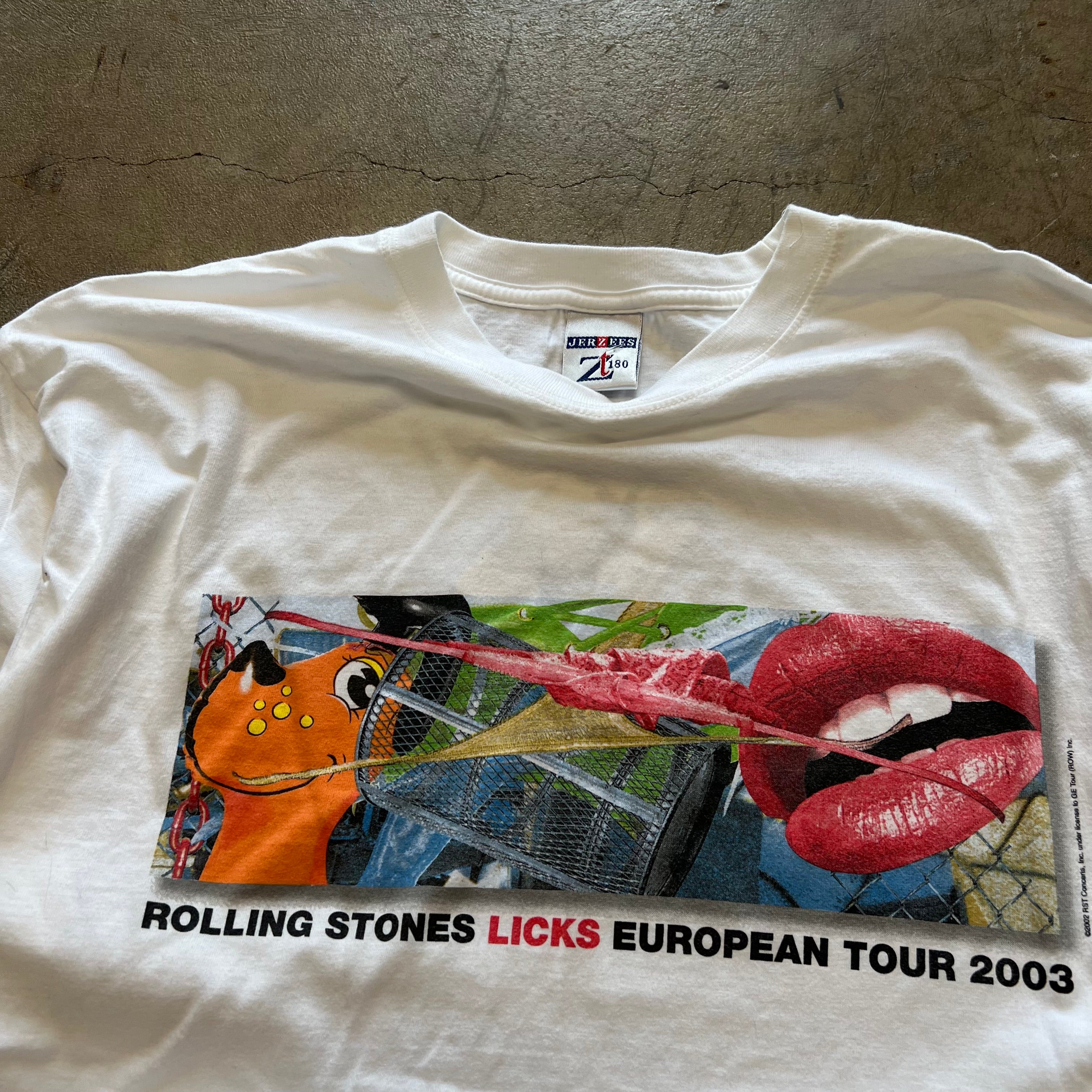 size XL - Vintage ' 2003 Rolling Stones Licks Euro Tour Band ' tee