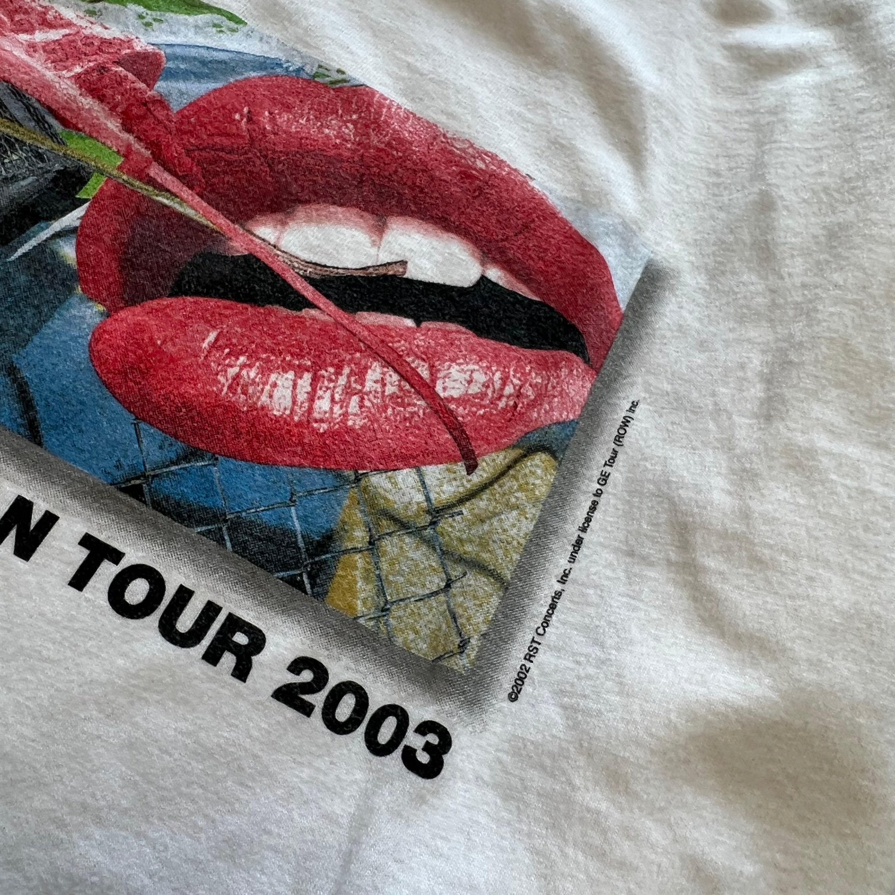 size XL - Vintage ' 2003 Rolling Stones Licks Euro Tour Band ' tee