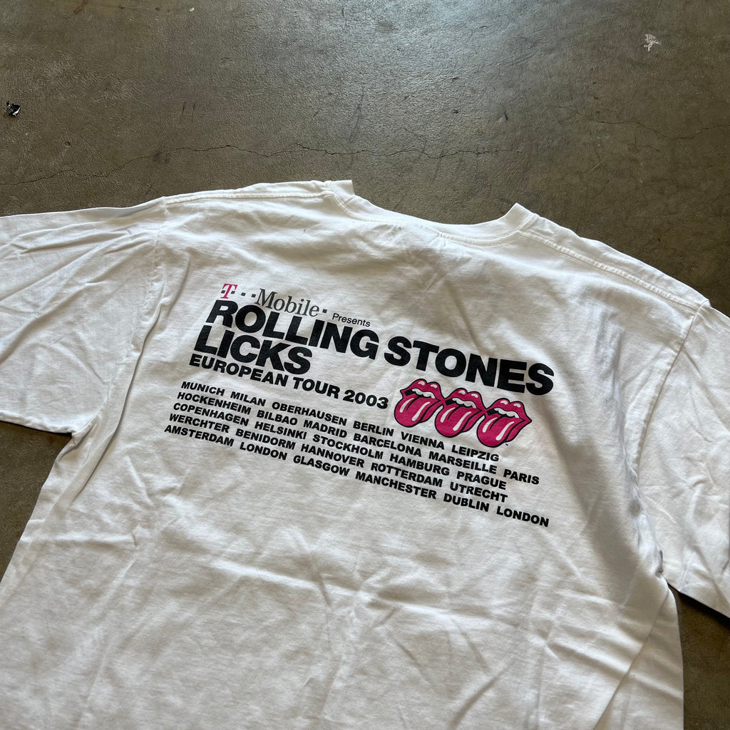 size XL - Vintage ' 2003 Rolling Stones Licks Euro Tour Band ' tee