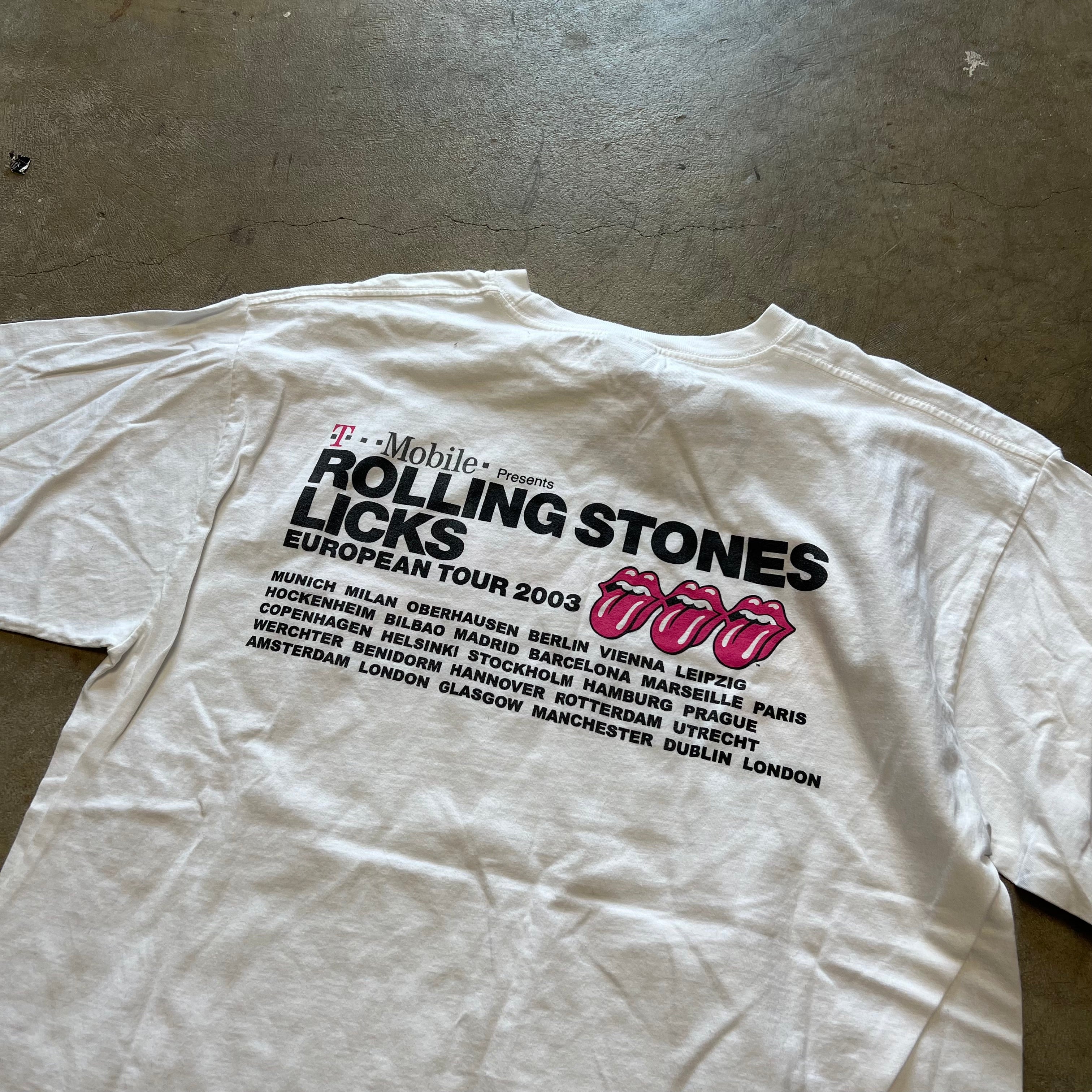 size XL - Vintage ' 2003 Rolling Stones Licks Euro Tour Band ' tee