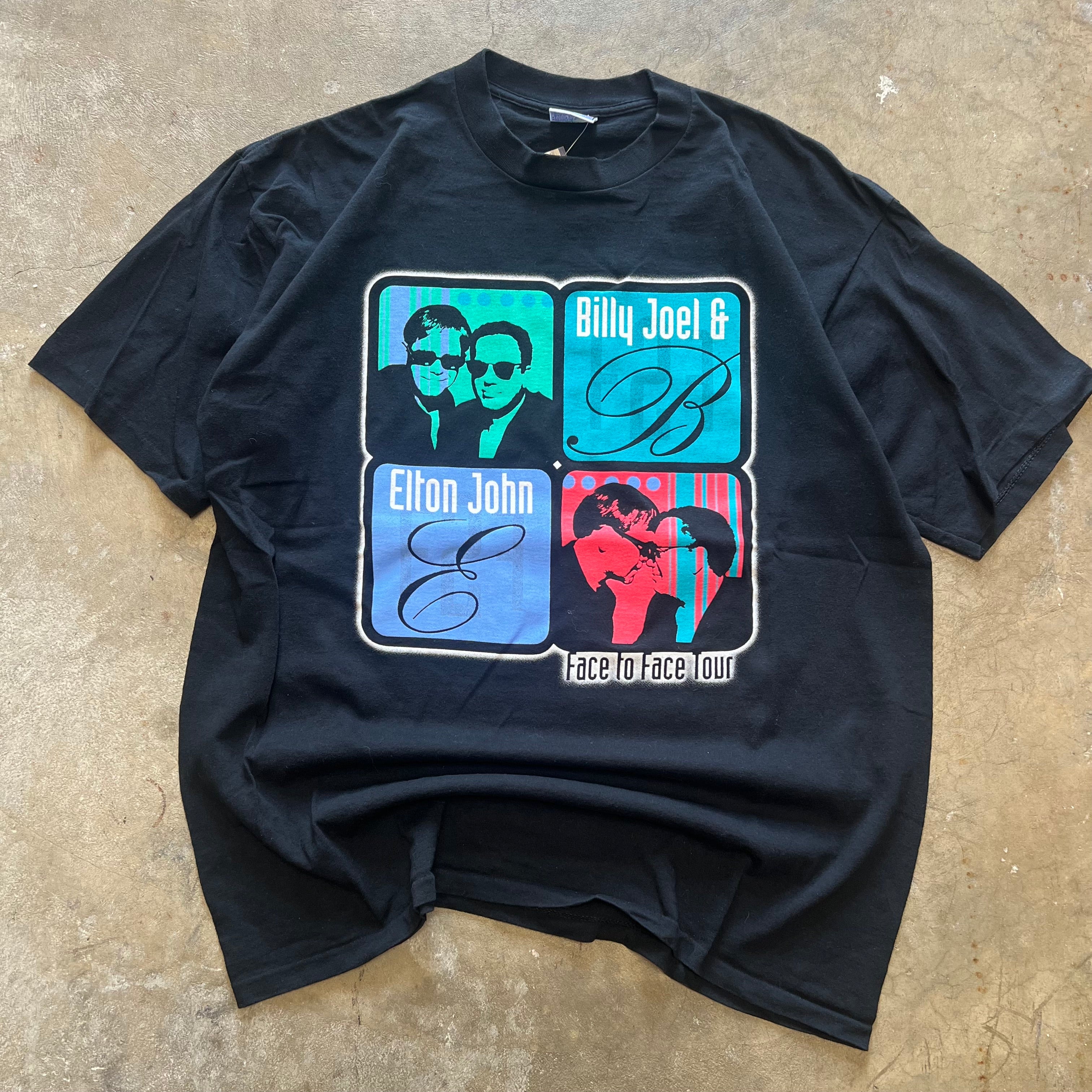 size xl - Vintage ' 2001 Billy Joel & Elton John Face to Face Tour Band ' tee