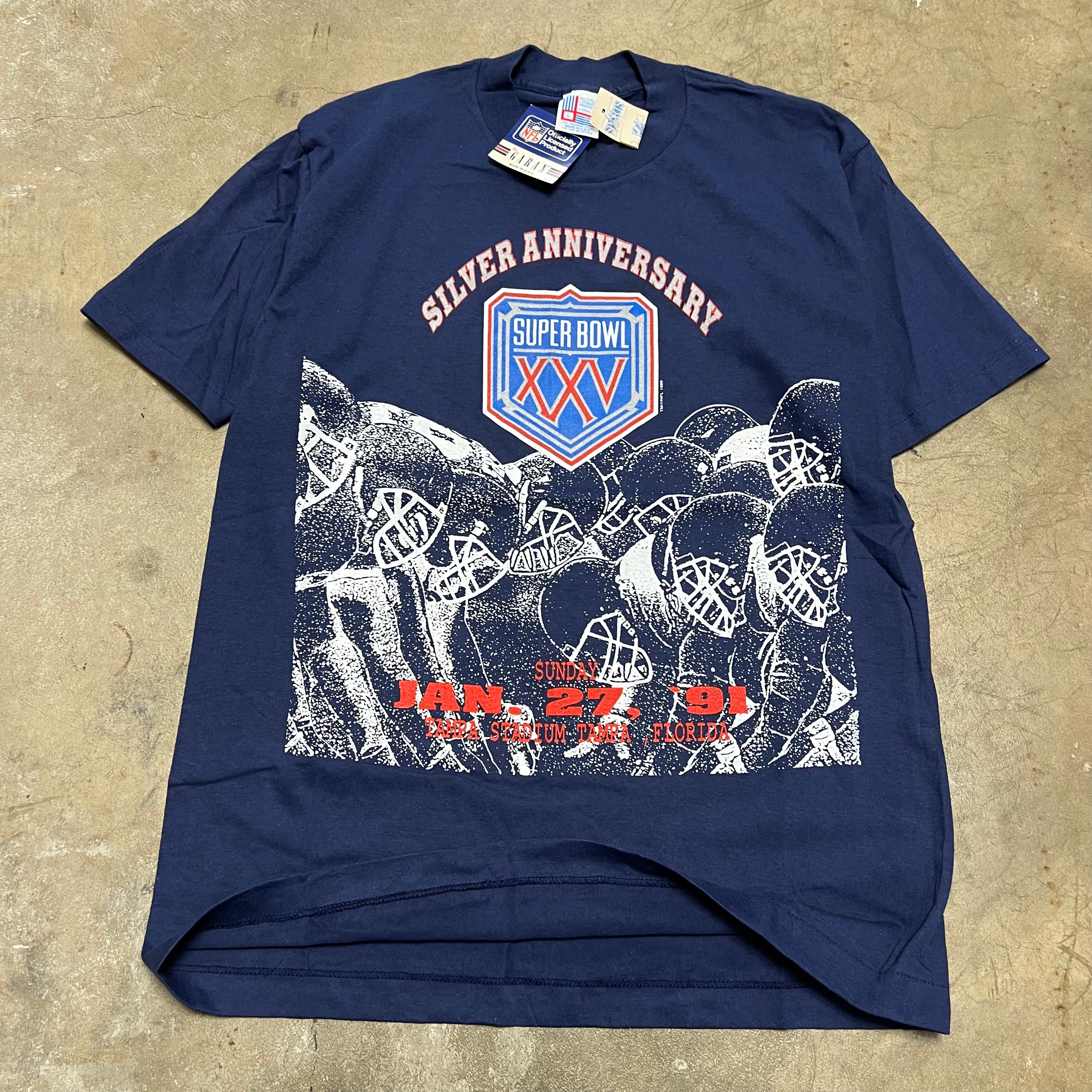 size large - Vintage ' superbowl XXV New York Giants vs Buffalo Bills ' tee NEWOLD!