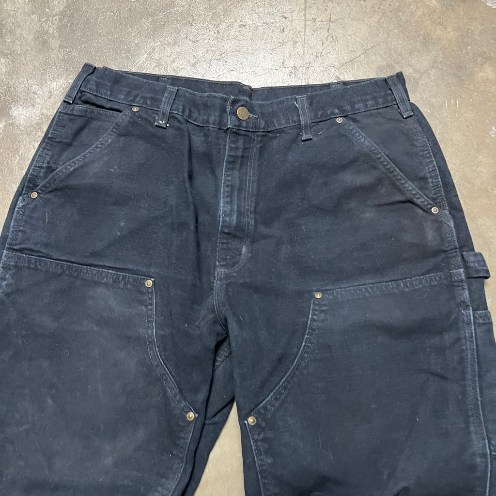 size 35x34 - Vintage Carhartt Black Double Knee Pants