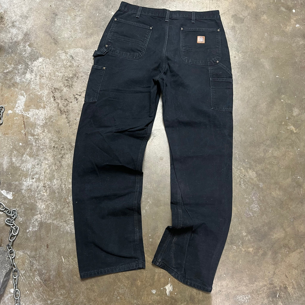size 35x34 - Vintage Carhartt Black Double Knee Pants