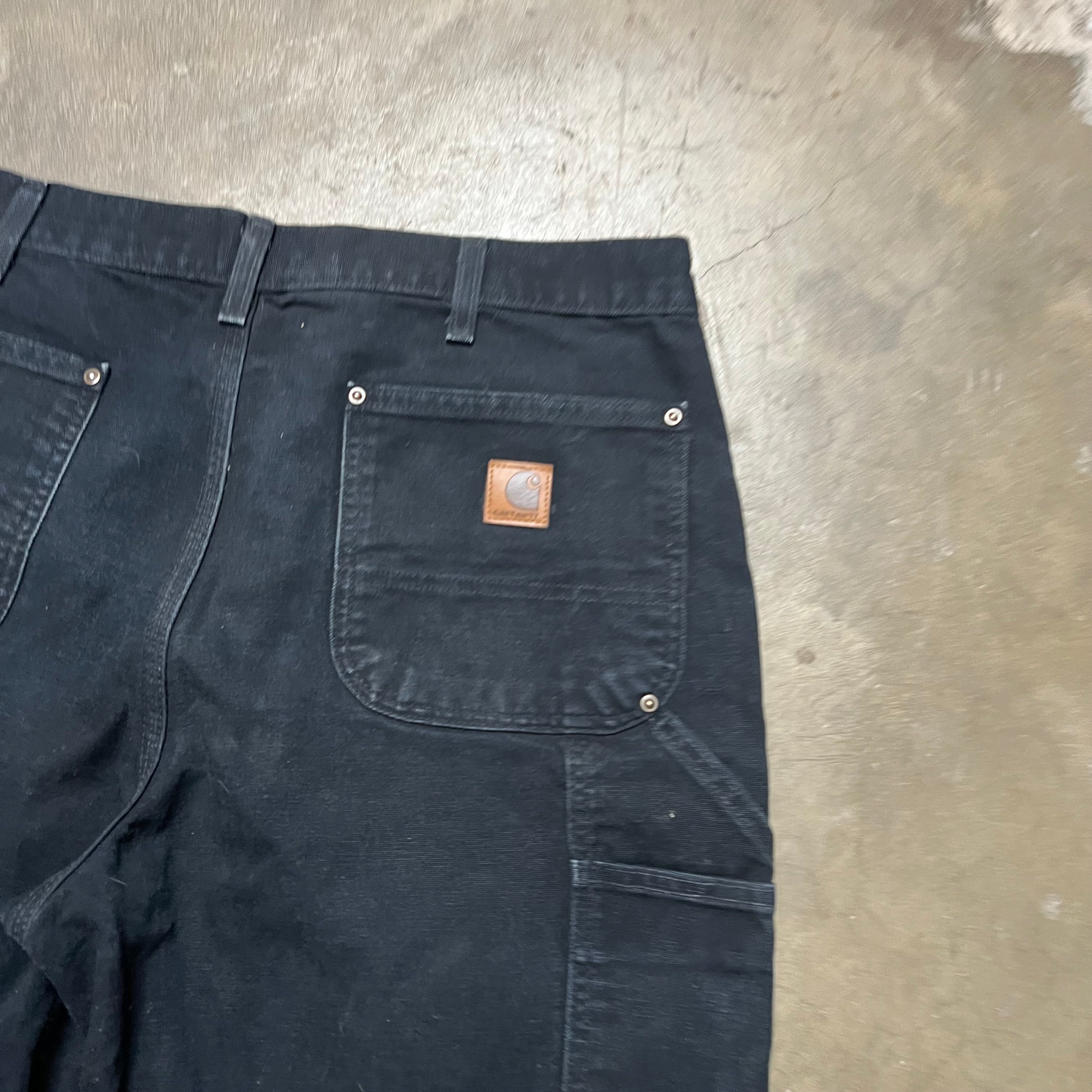 size 35x34 - Vintage Carhartt Black Double Knee Pants