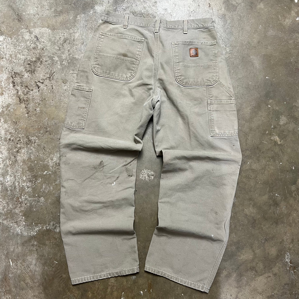 size 34x30 - Vintage Carhartt Ripped Paint Splatter Pants