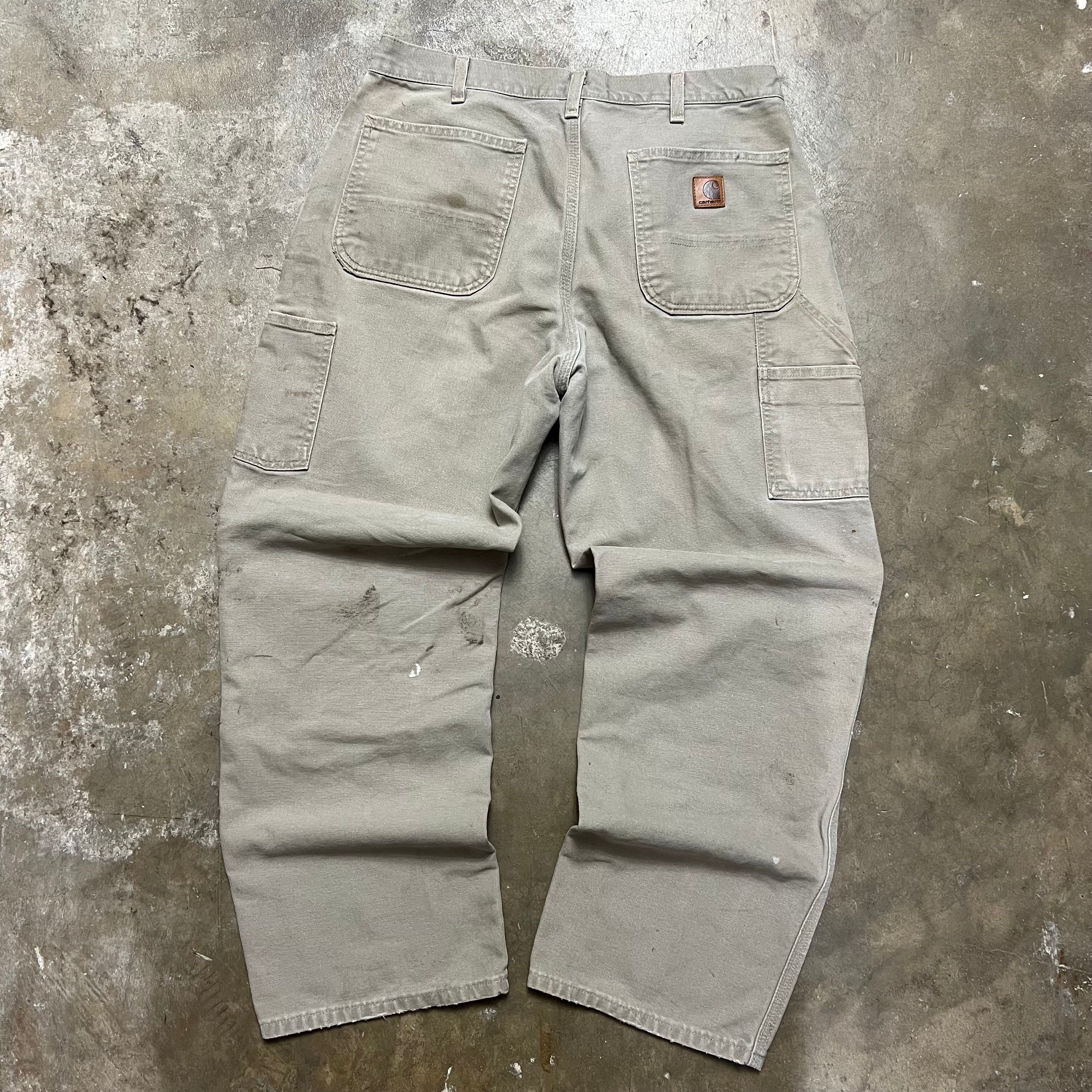 size 34x30 - Vintage Carhartt Ripped Paint Splatter Pants