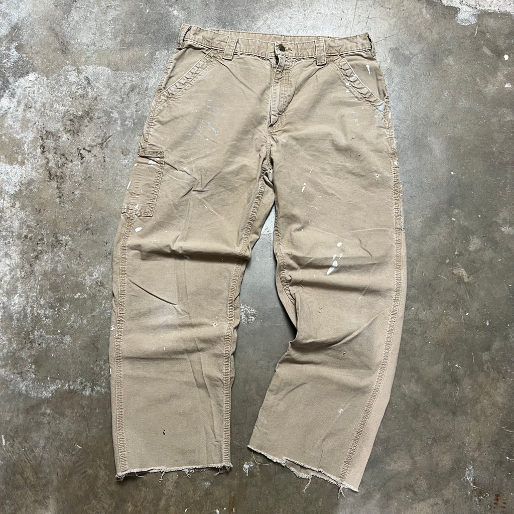 size 34x32 - Vintage Carhartt Paint Splattered Thrashed Pants