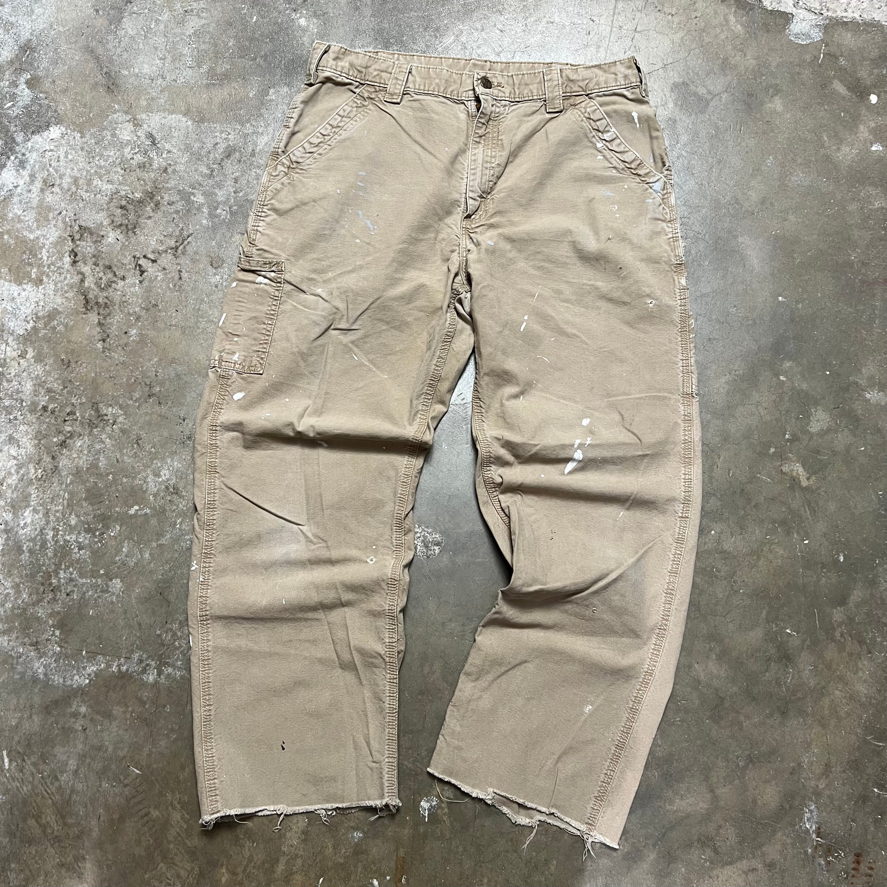 size 34x32 - Vintage Carhartt Paint Splattered Thrashed Pants