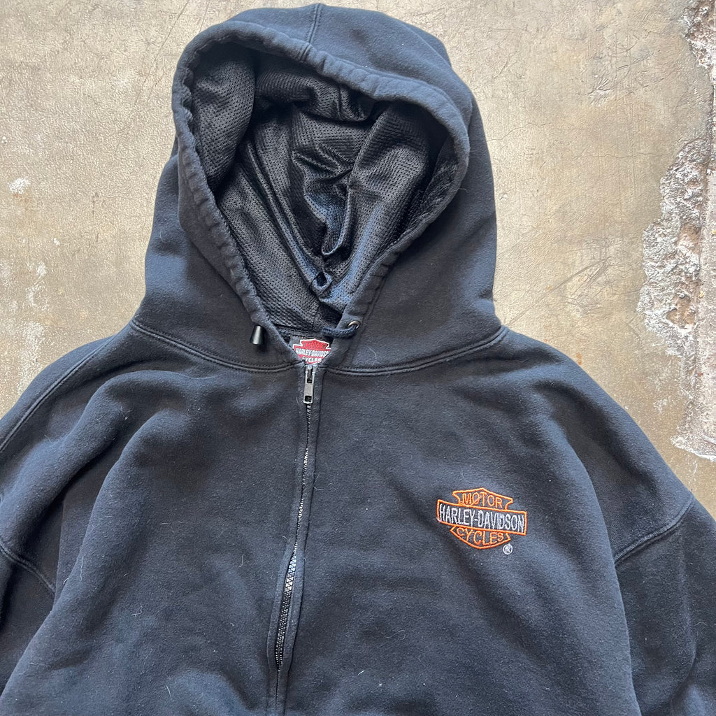 size XL - Vintage Harley Davidson zip up Hoodie