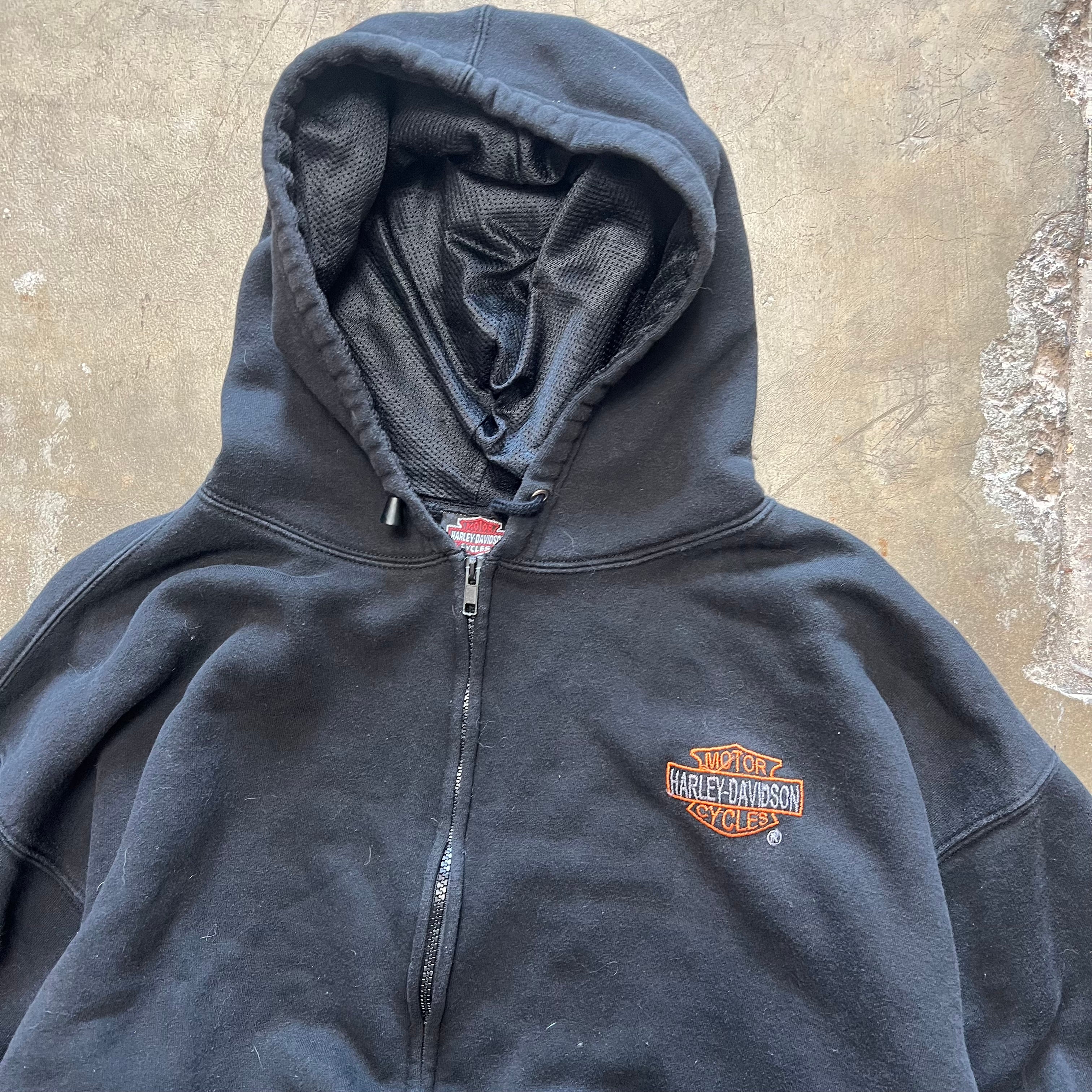 size XL - Vintage Harley Davidson zip up Hoodie