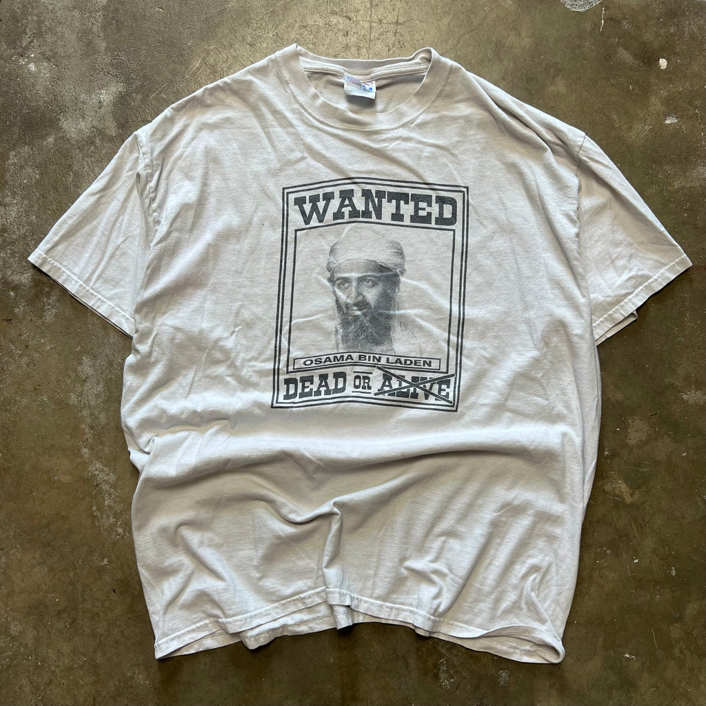 sie XL - Vintage WANTED Osama bin Laden dead or alive tee