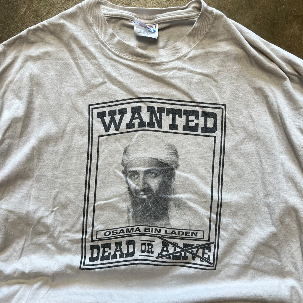sie XL - Vintage WANTED Osama bin Laden dead or alive tee