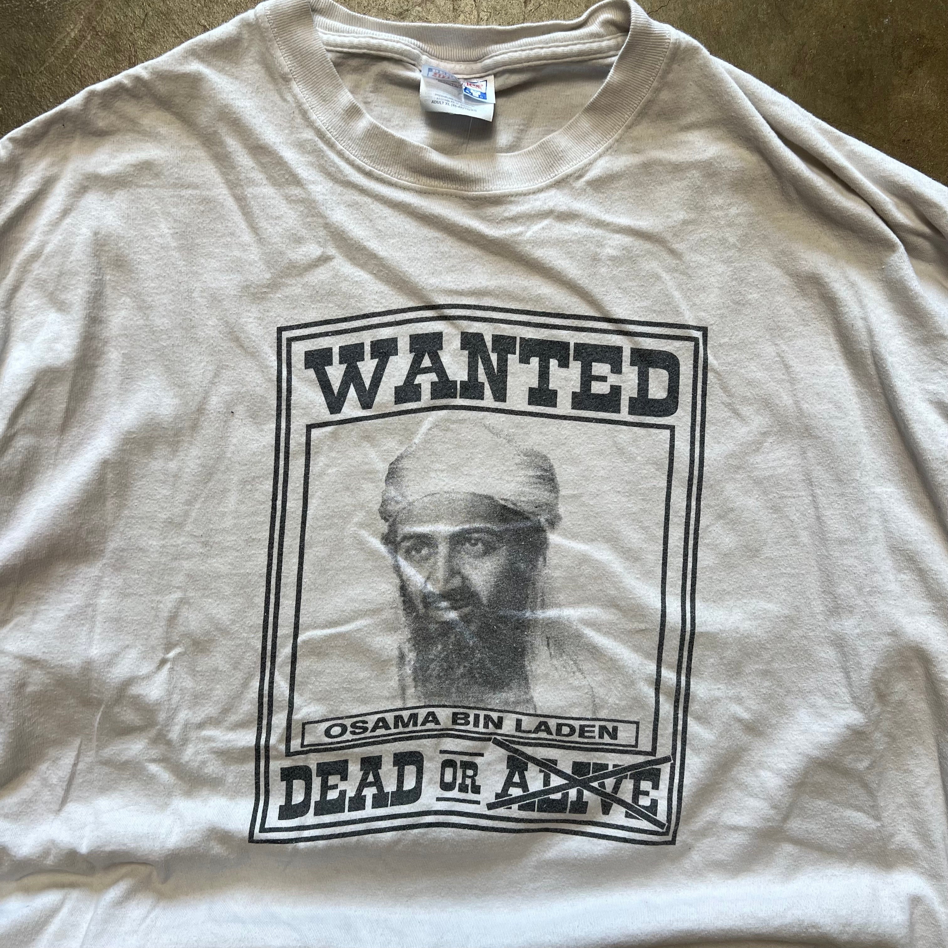 sie XL - Vintage WANTED Osama bin Laden dead or alive tee