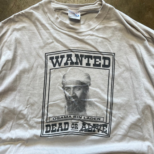 sie XL - Vintage WANTED Osama bin Laden dead or alive tee