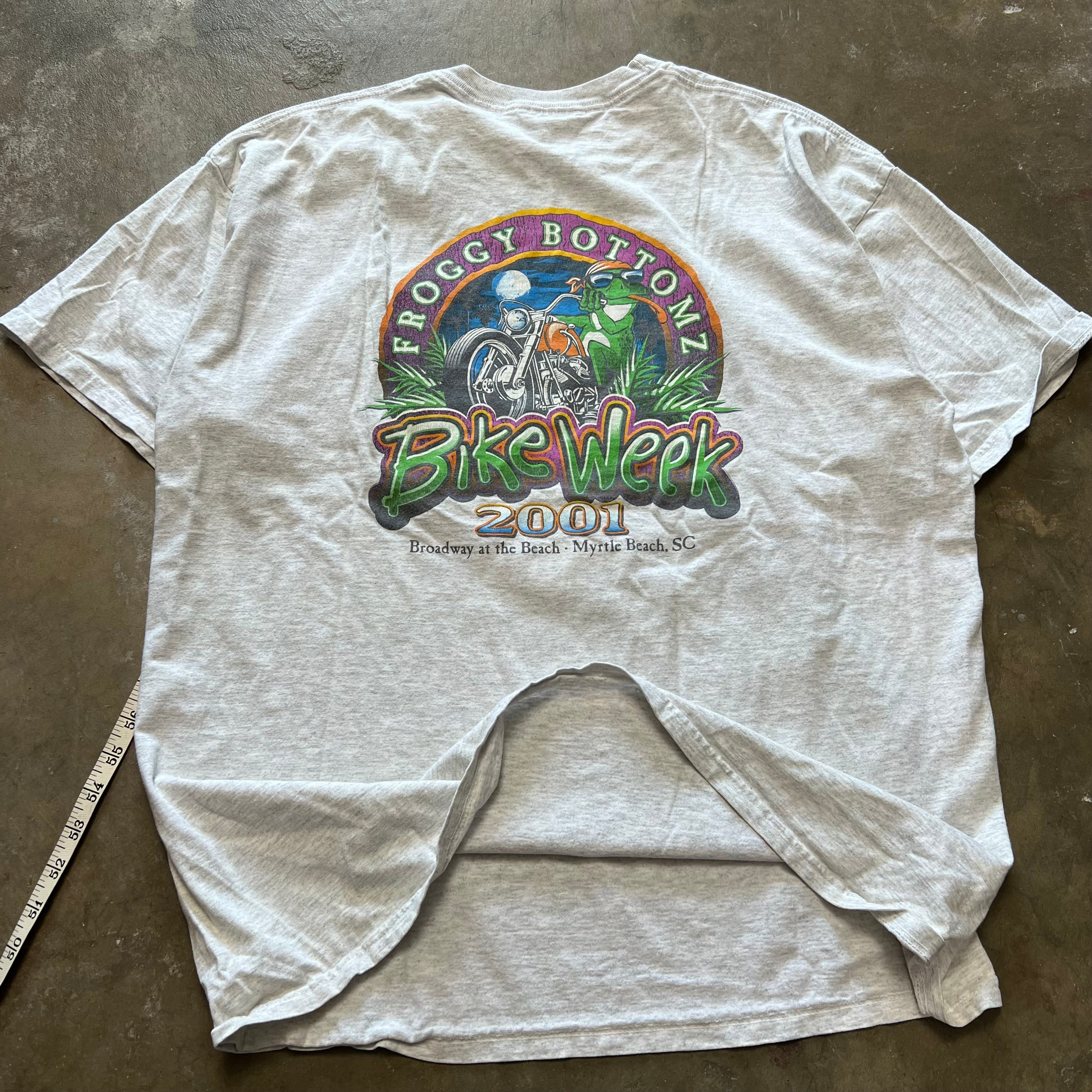 size XL - Vintage Froggy Bottomz Bike week tee