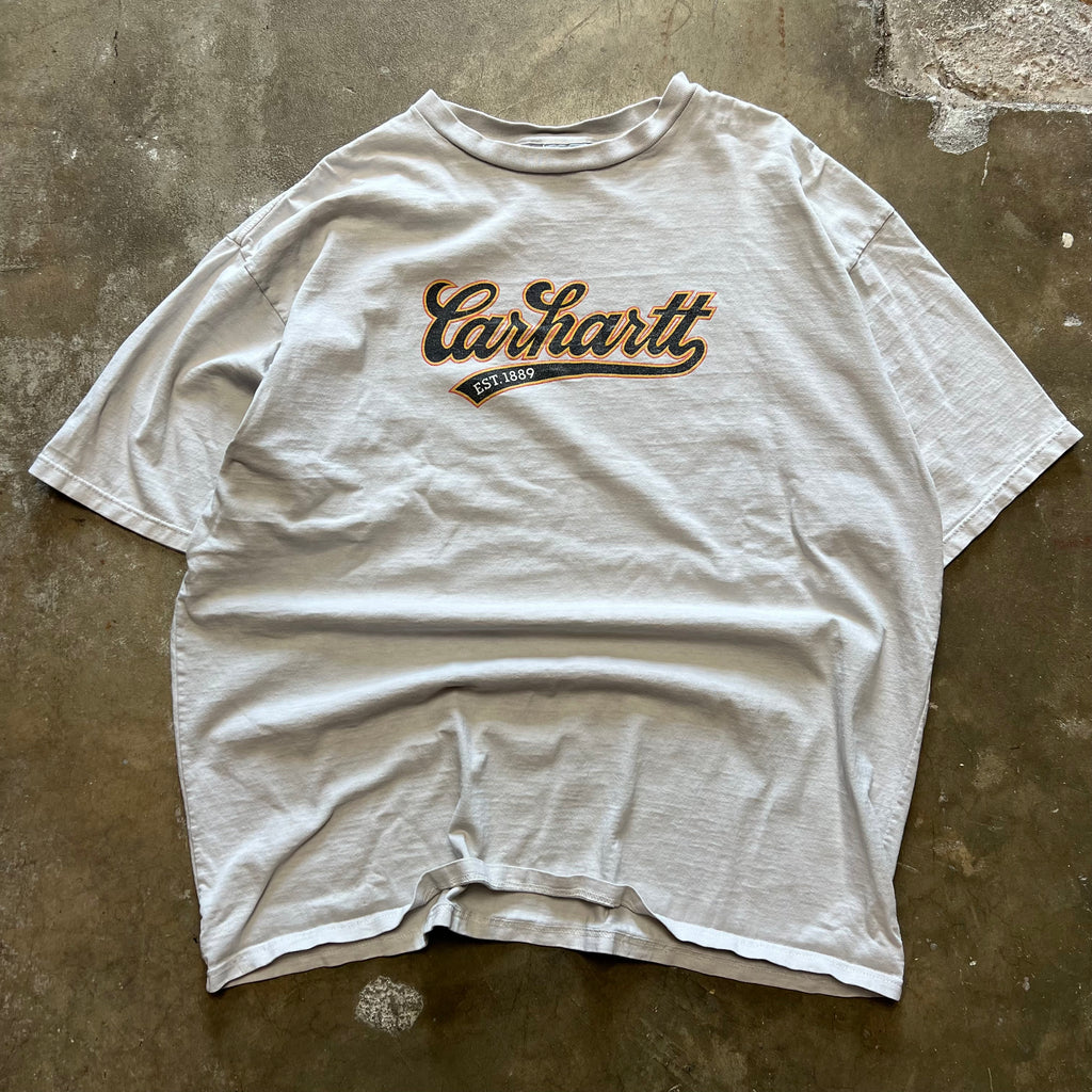 size XL - Vintage Carhartt white spellout tee