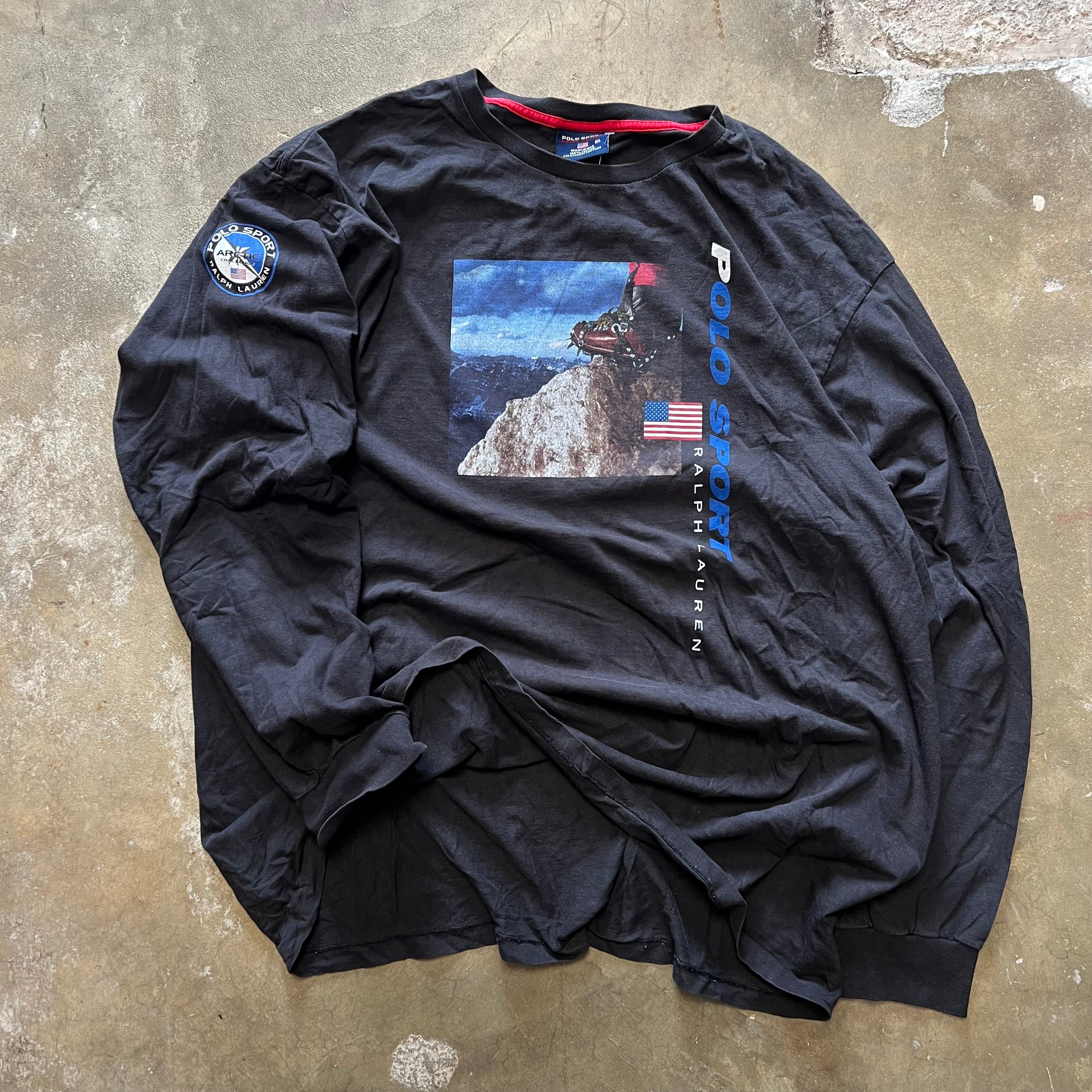 size xl - Vintage Polo Sports ralph lauren Hiking USA tee