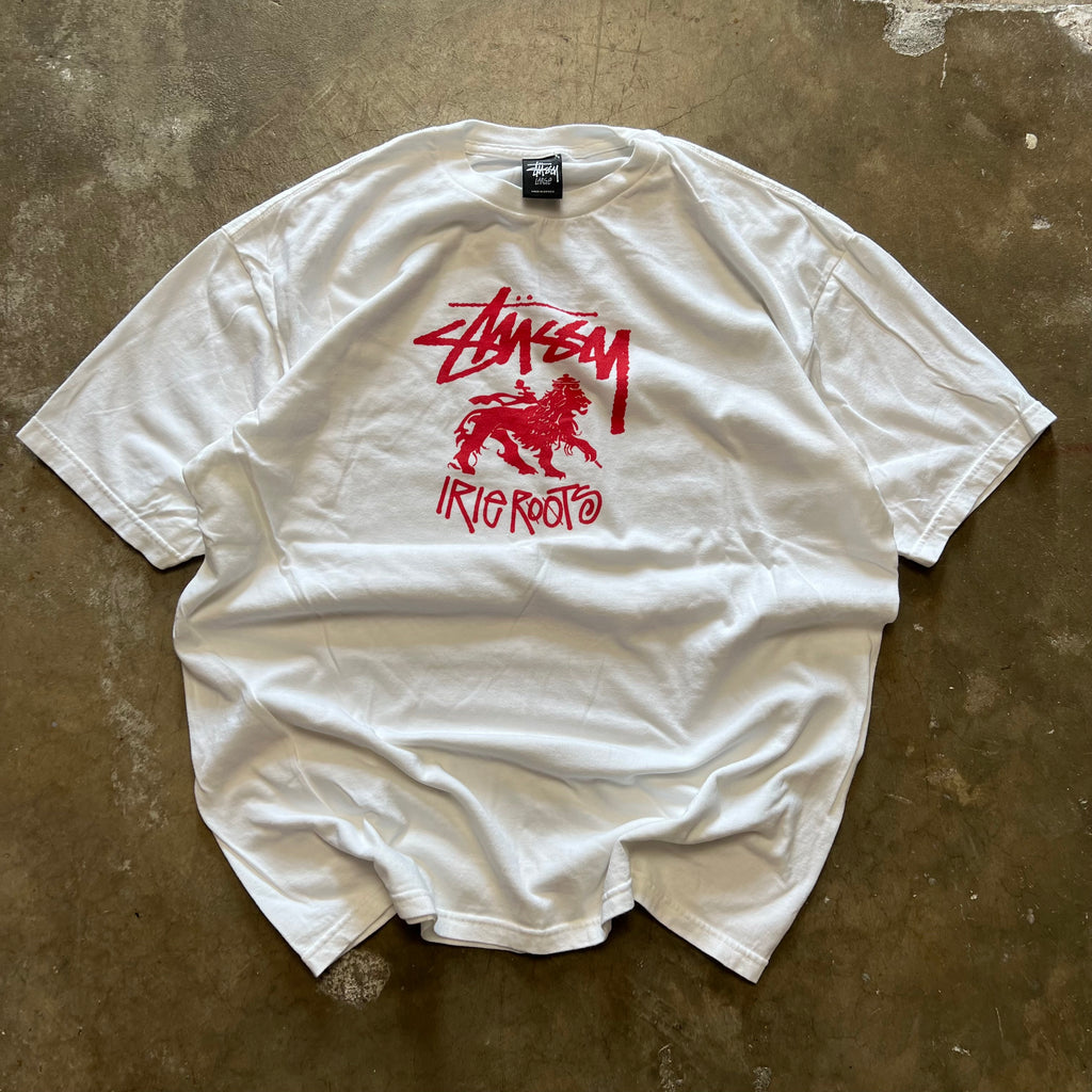 size largfe - Vintage stussy Irie Roots tee