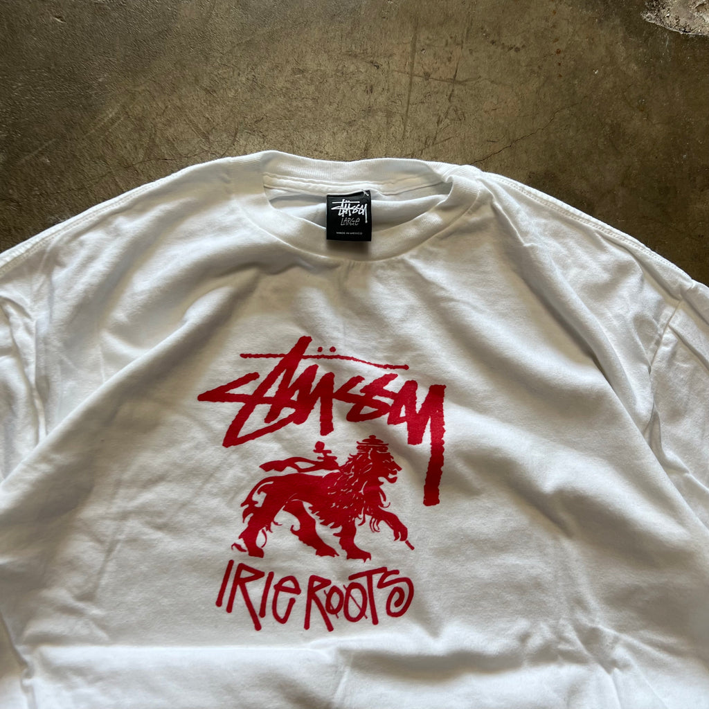 size largfe - Vintage stussy Irie Roots tee