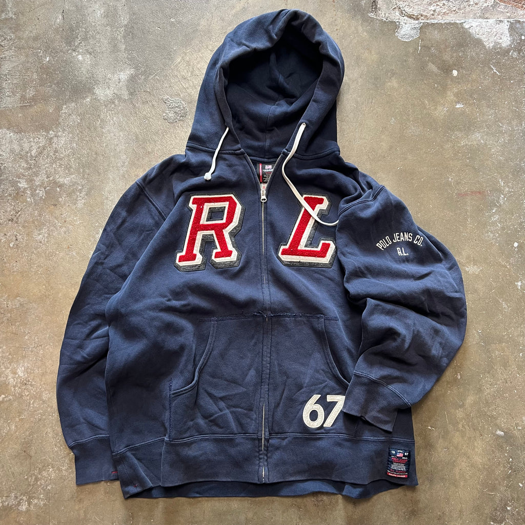 size xl - Vintage Ralph Lauren Polo Zip up Hoodie