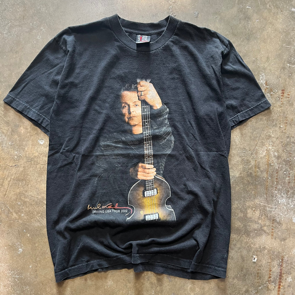 size large - Vintage 2002 Paul McCartney Drivng USA Tour tee