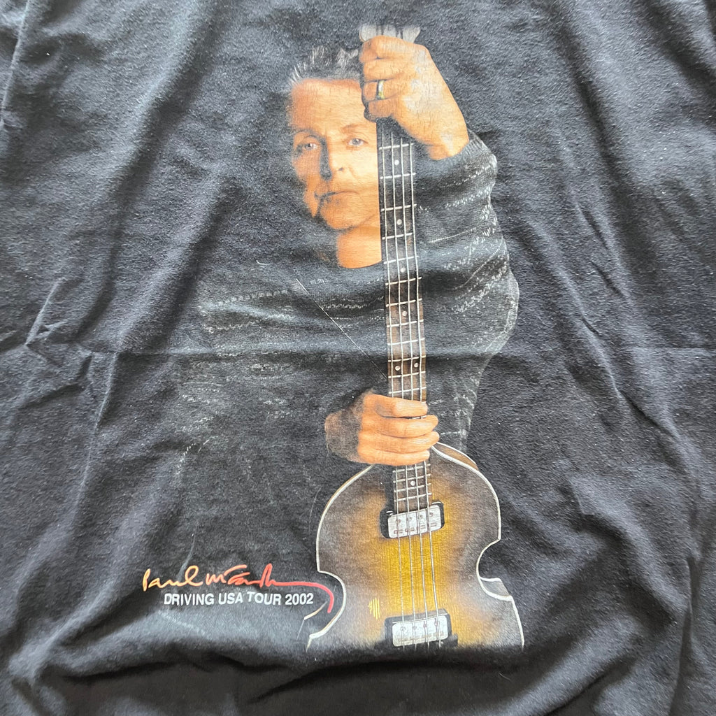 size large - Vintage 2002 Paul McCartney Drivng USA Tour tee