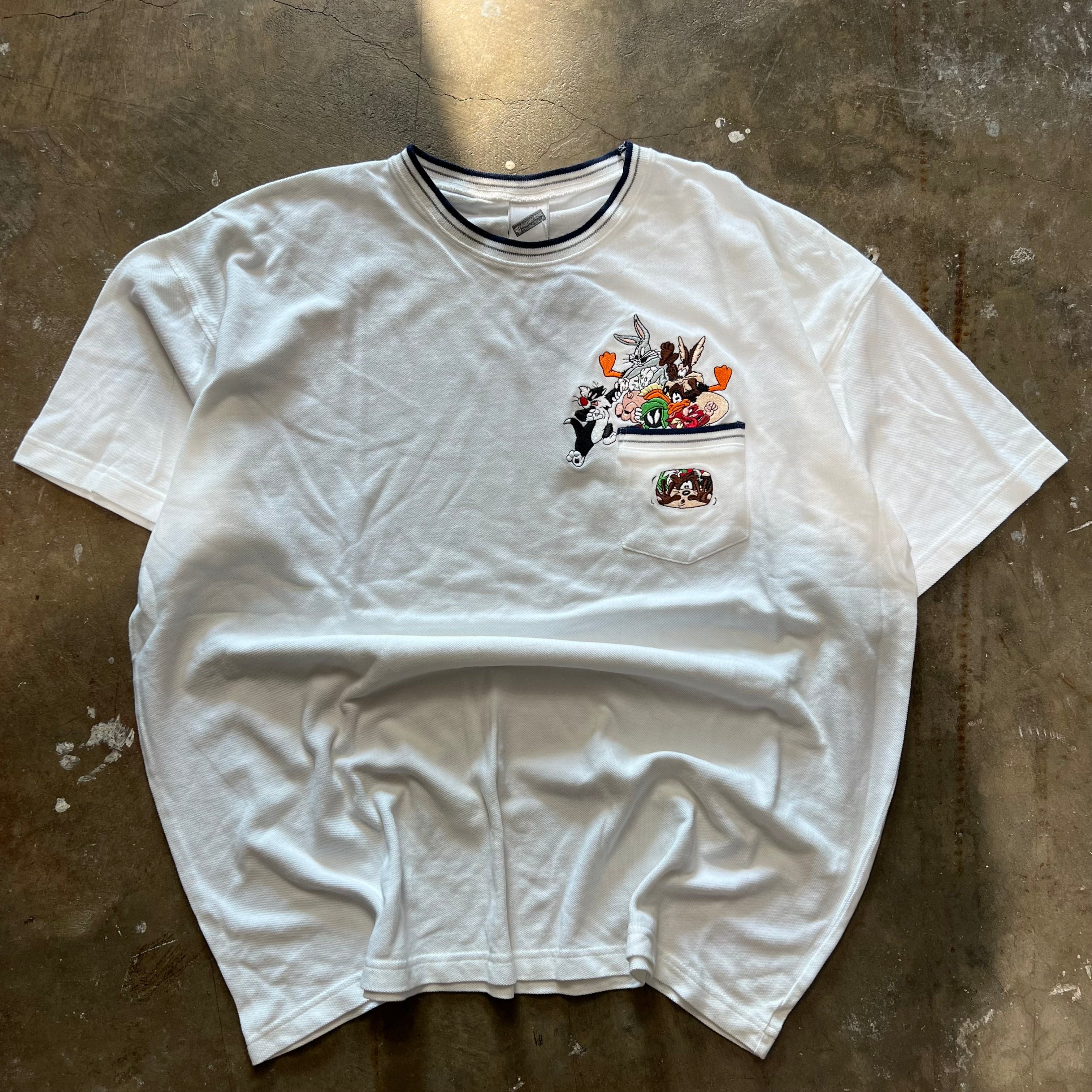 size xxl - Vintage Warner Bros Looney Tunes Pocket Tee