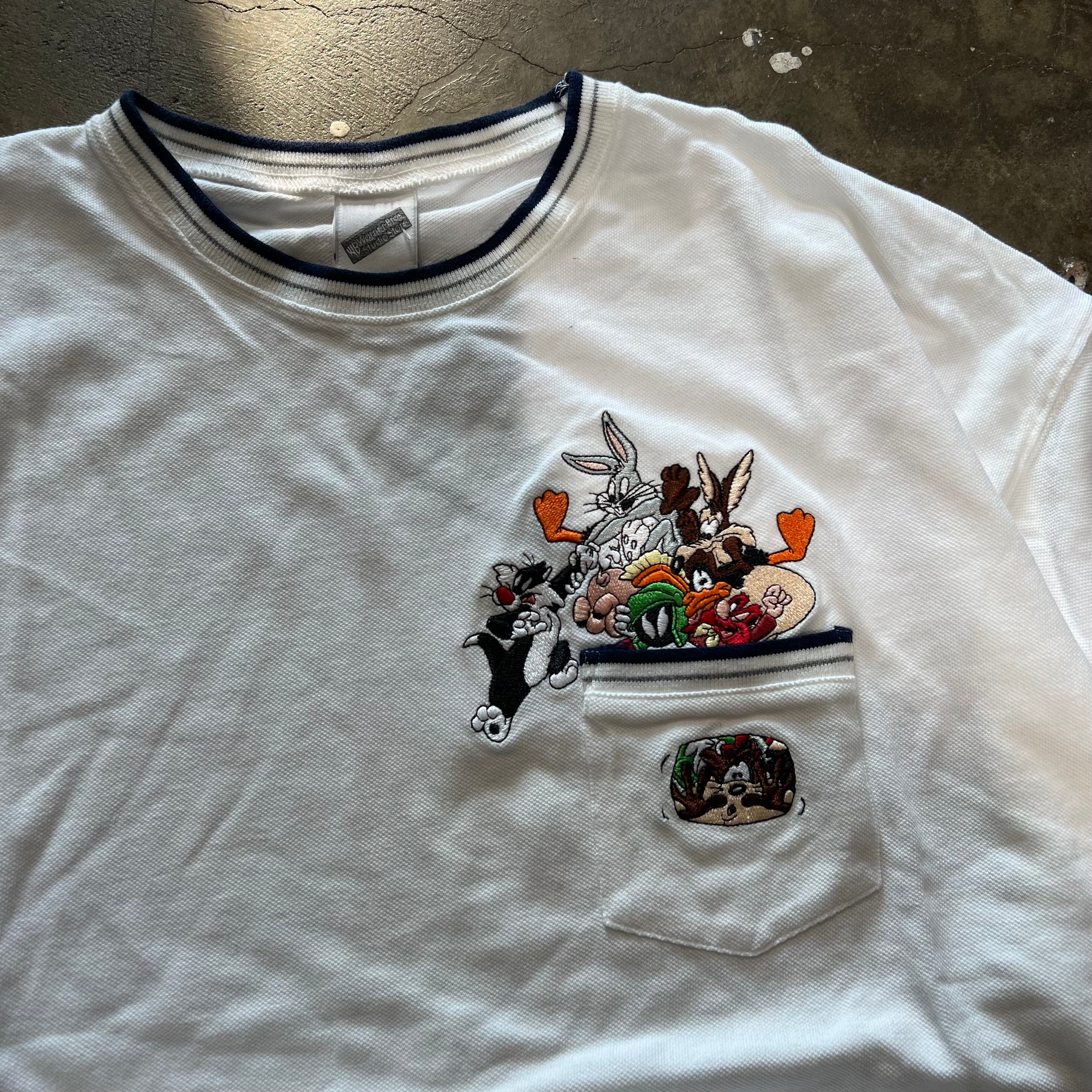 size xxl - Vintage Warner Bros Looney Tunes Pocket Tee