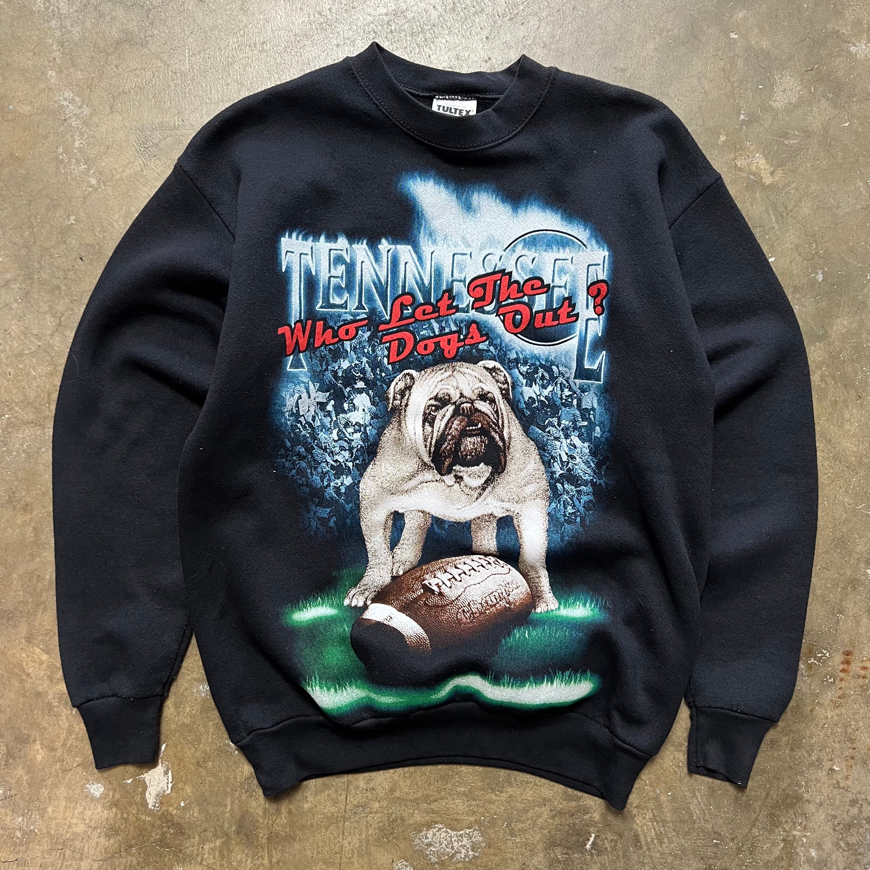 size medium - Tennessee Who Let The Dogs Out crewneck