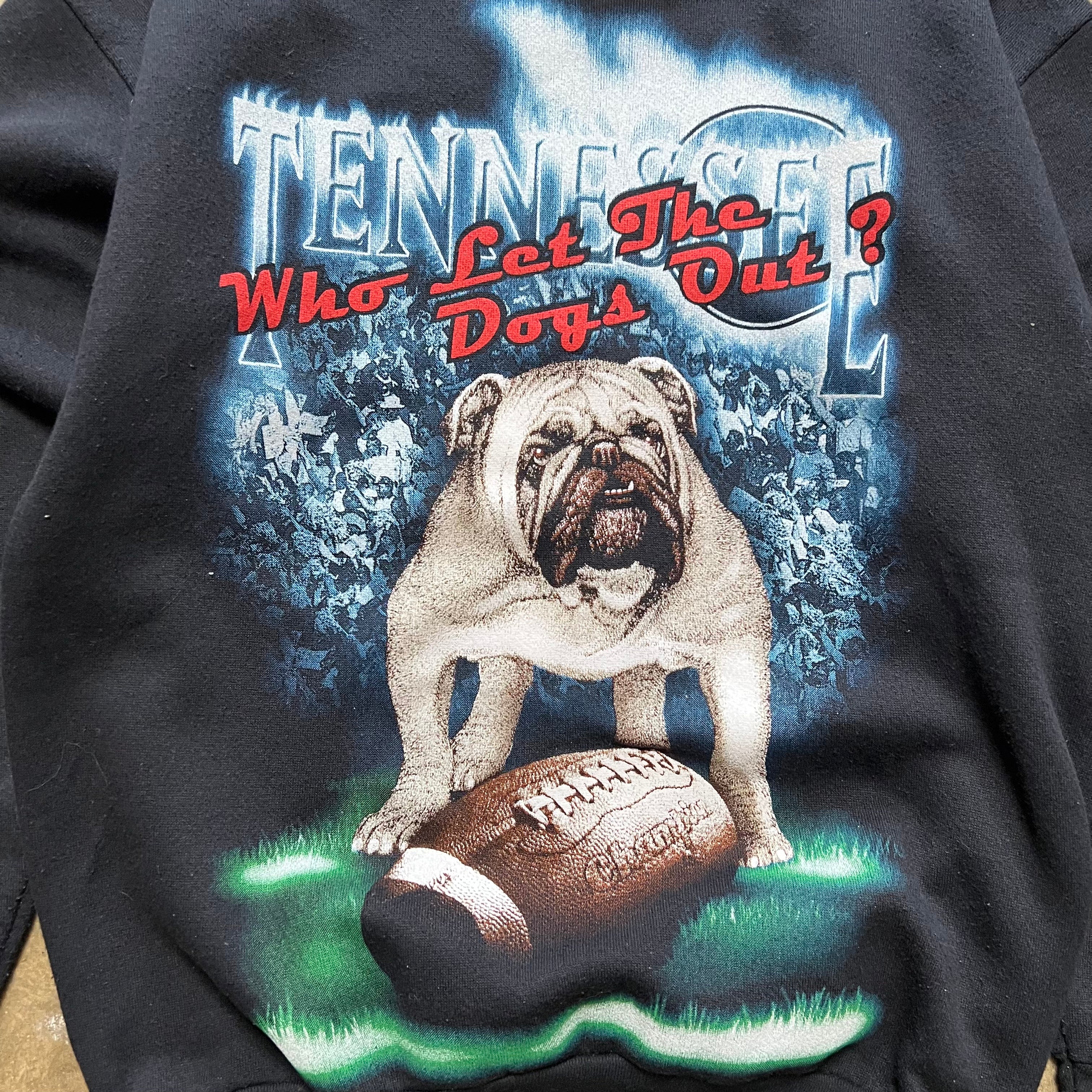 size medium - Tennessee Who Let The Dogs Out crewneck