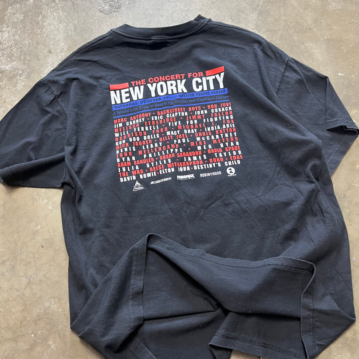 size large - Vintage The Concert For New York City tee