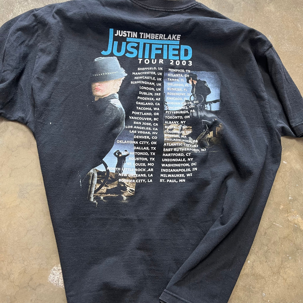 size xl - Vintage 2003 Justin Timberlake Justified tee