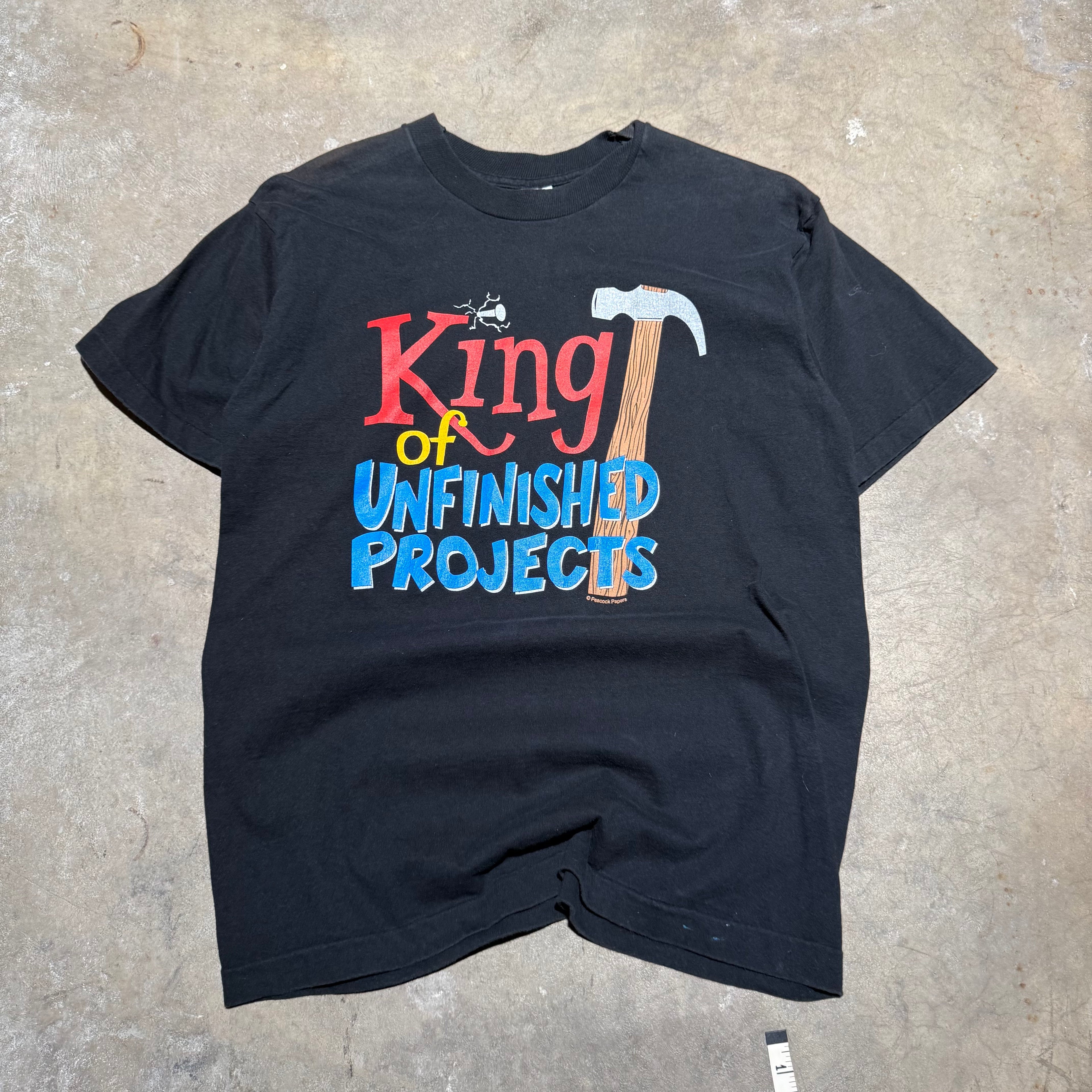 size xl - Vintage ' King of Unfinished Projects ' Tee