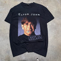size xl - Vintage ' Elton John Made in England ' Tee