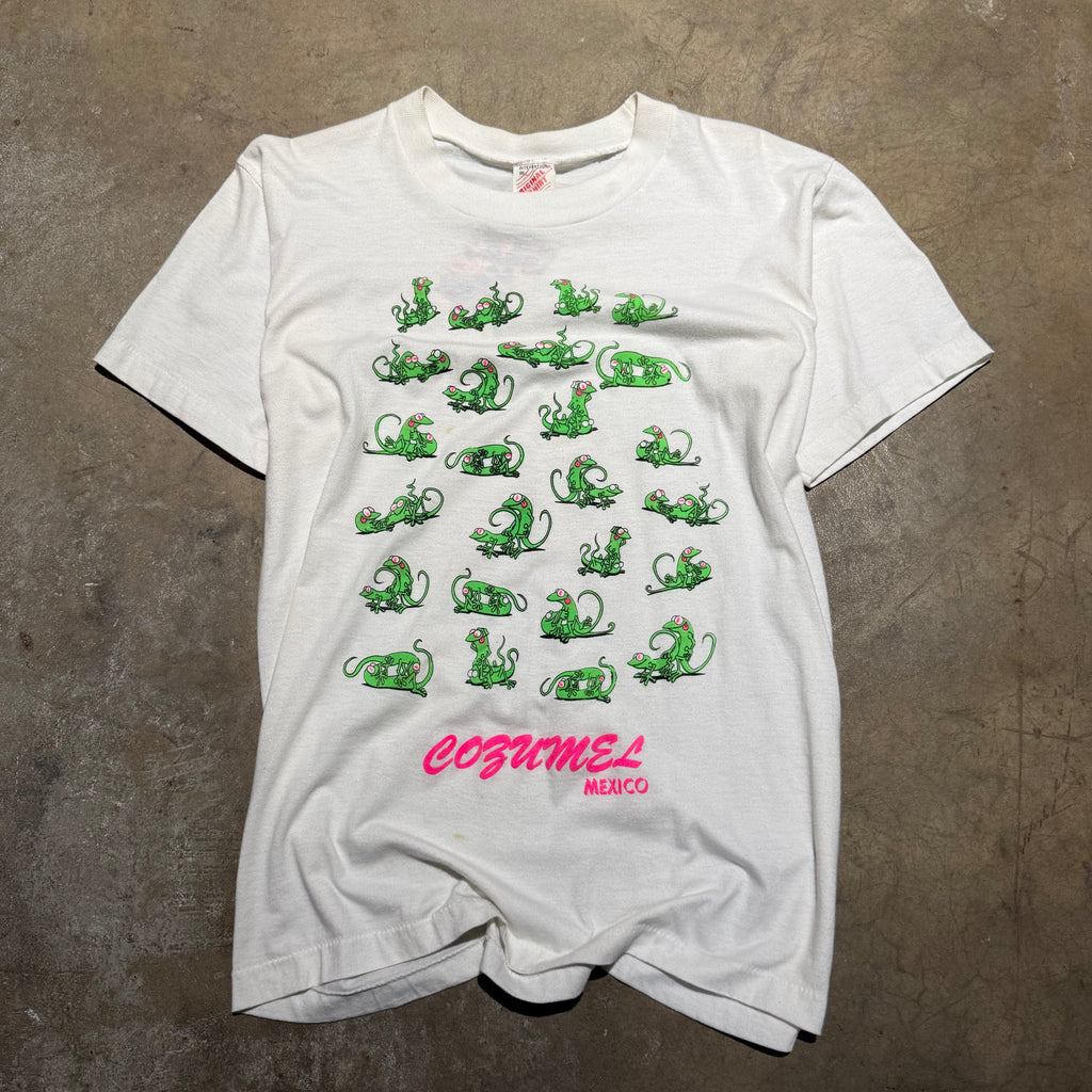 size large - Vintage ' Lizard Sex Intercourse Mexico ' Tee