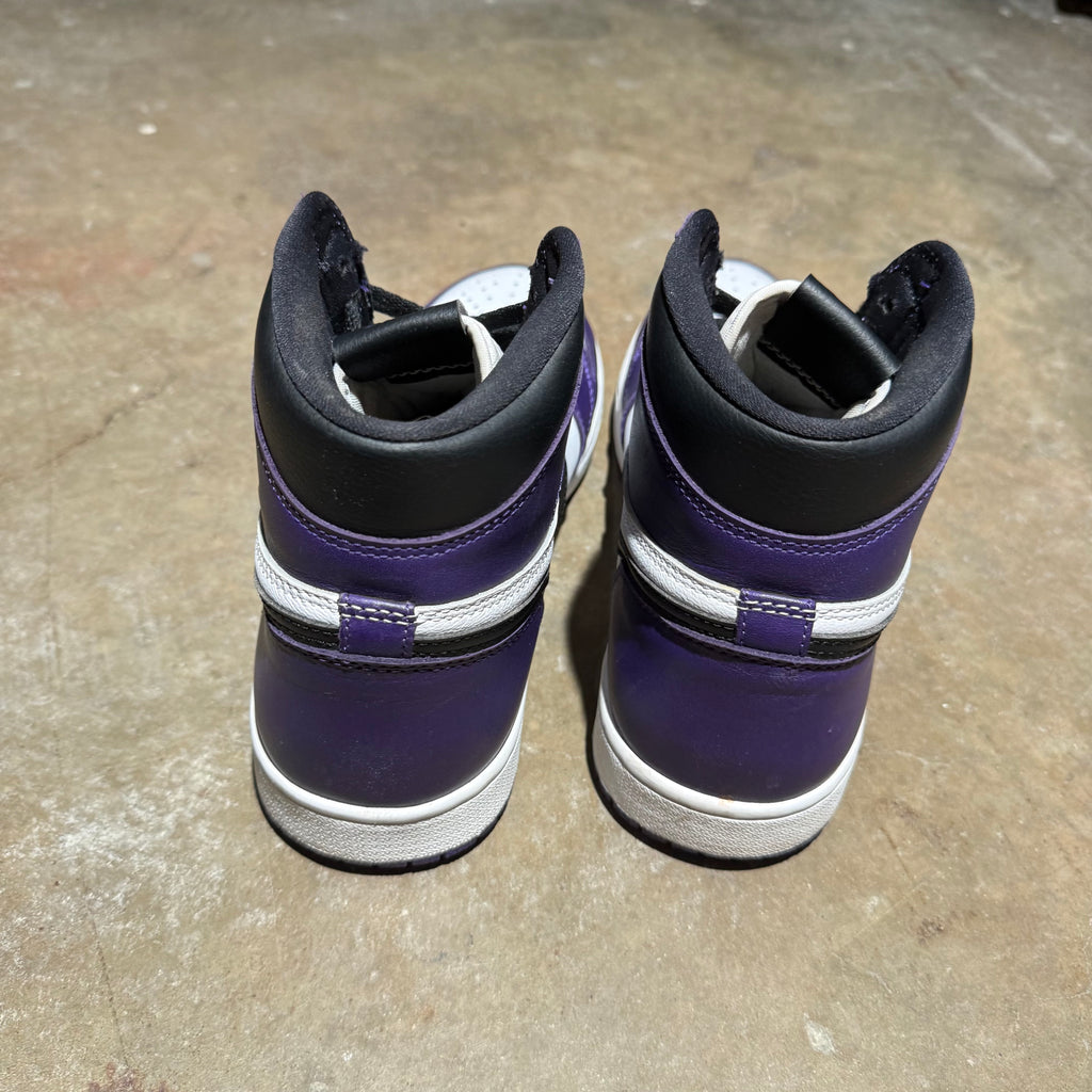 size 10.5 - Jordan 1 High Retro ' Court Purple White '
