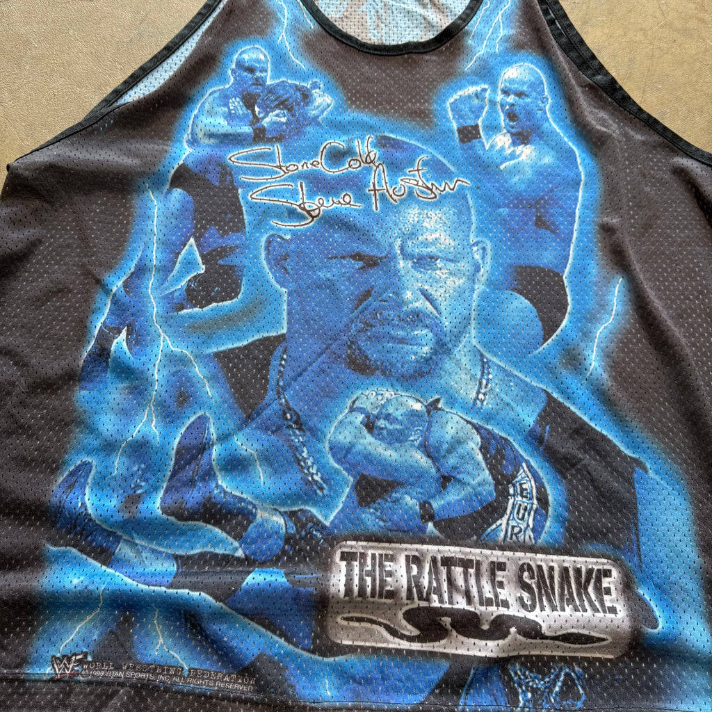 size xl - Vintage ' 1999 WWF Stone Cold Steve Austin Wrestling Mesh ' Tank Top jersey