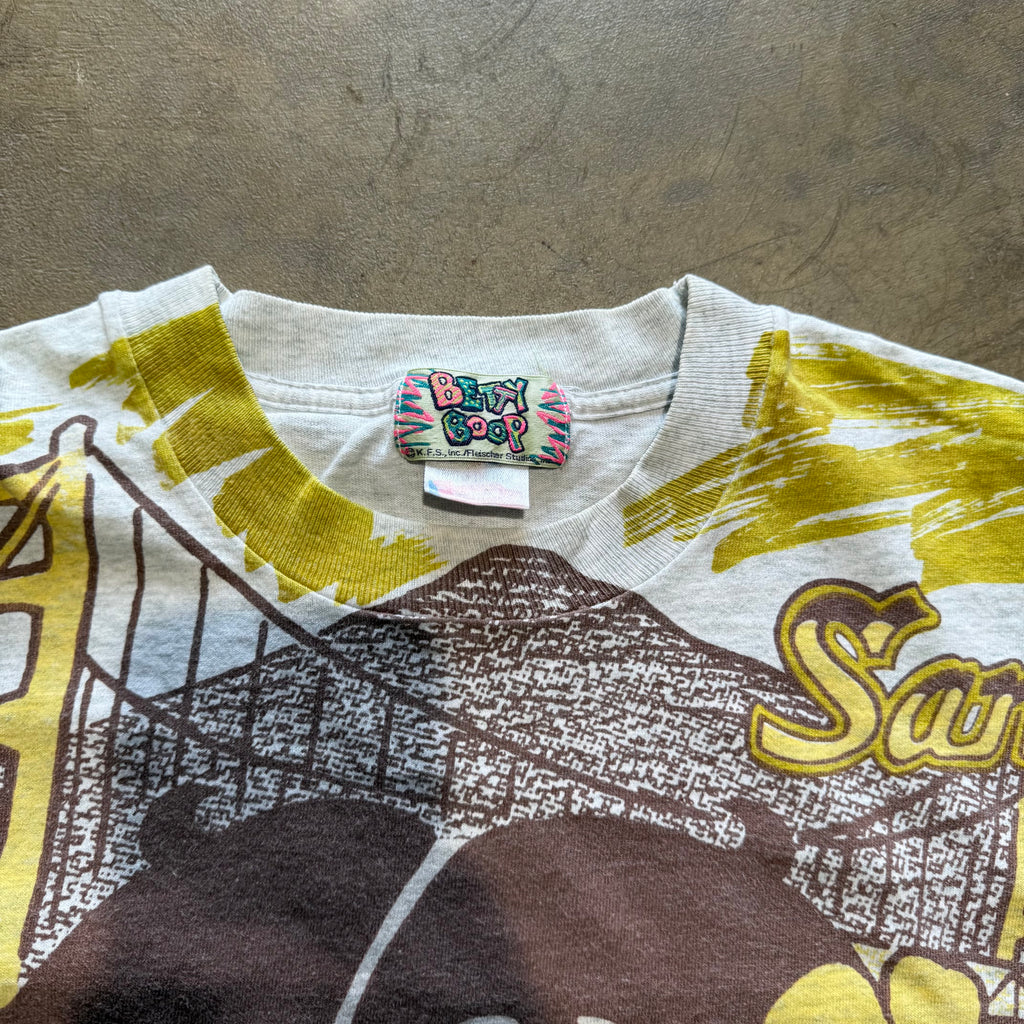 size xl - Vintage ' Betty Boop San Francisco AOP ' tee