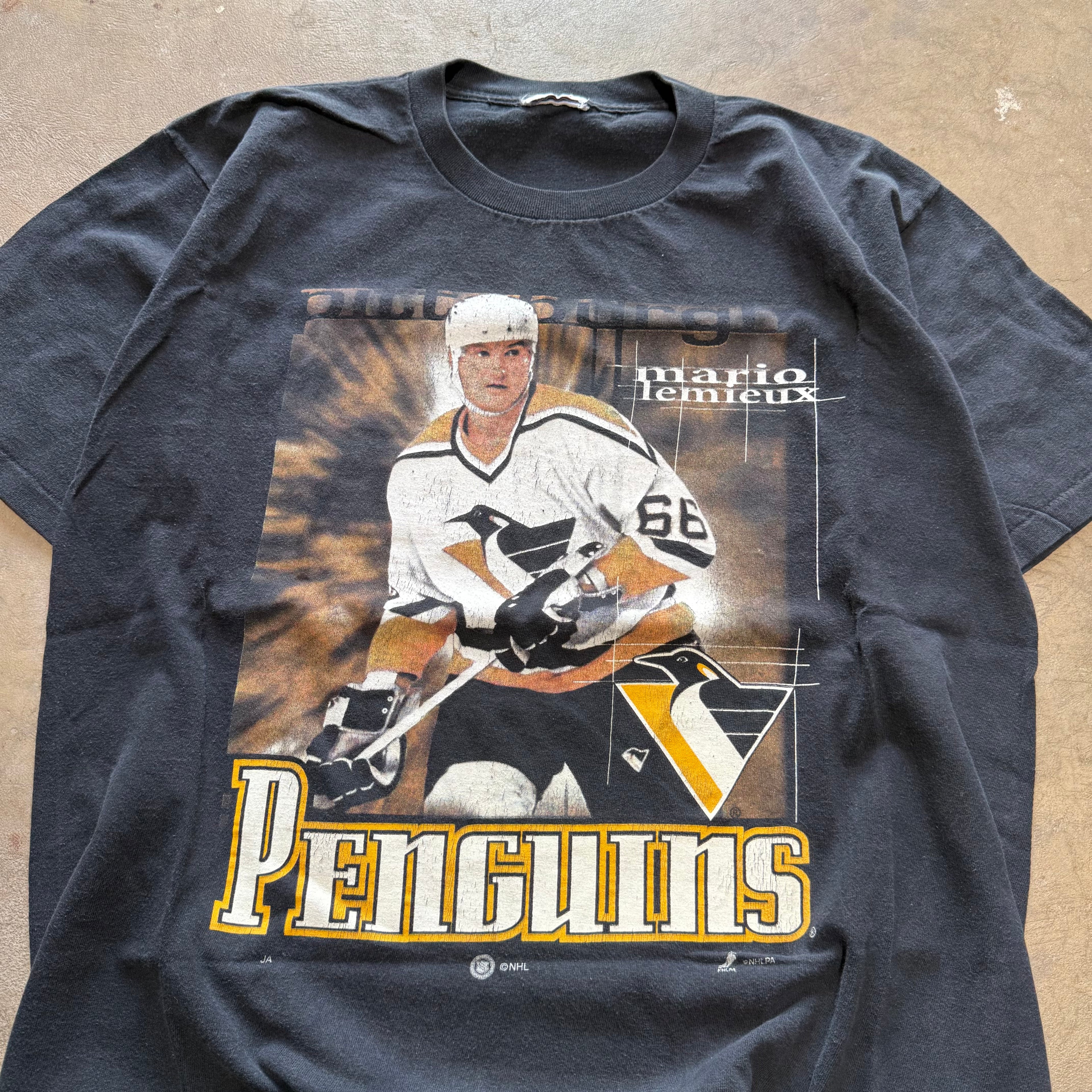 size large - Vintage ' Mario Lemieux Pittsburgh Penguins ' tee