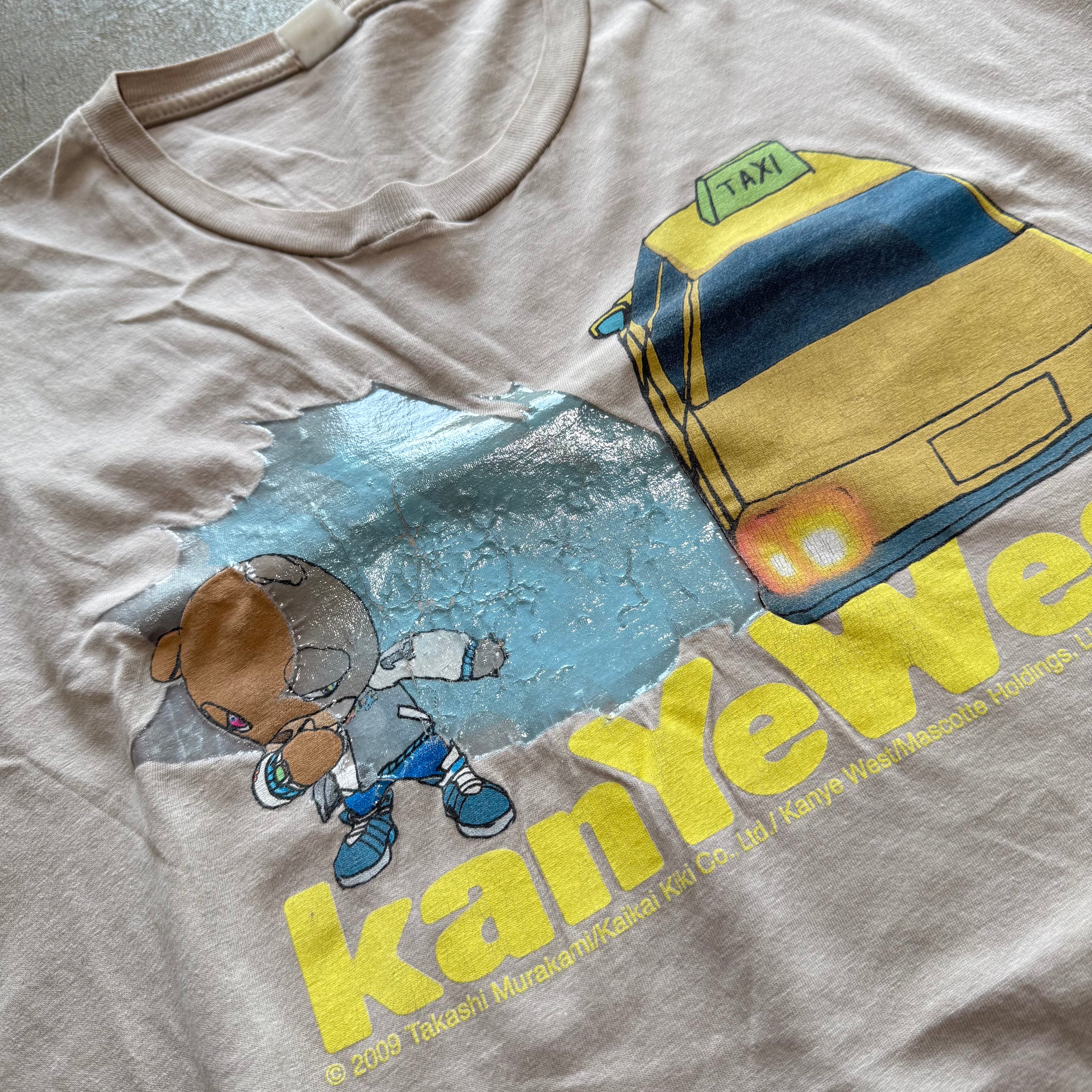 size XL - Vintage ' Kanye West Takashi Murakami Taxi Splash Rap ' Tee