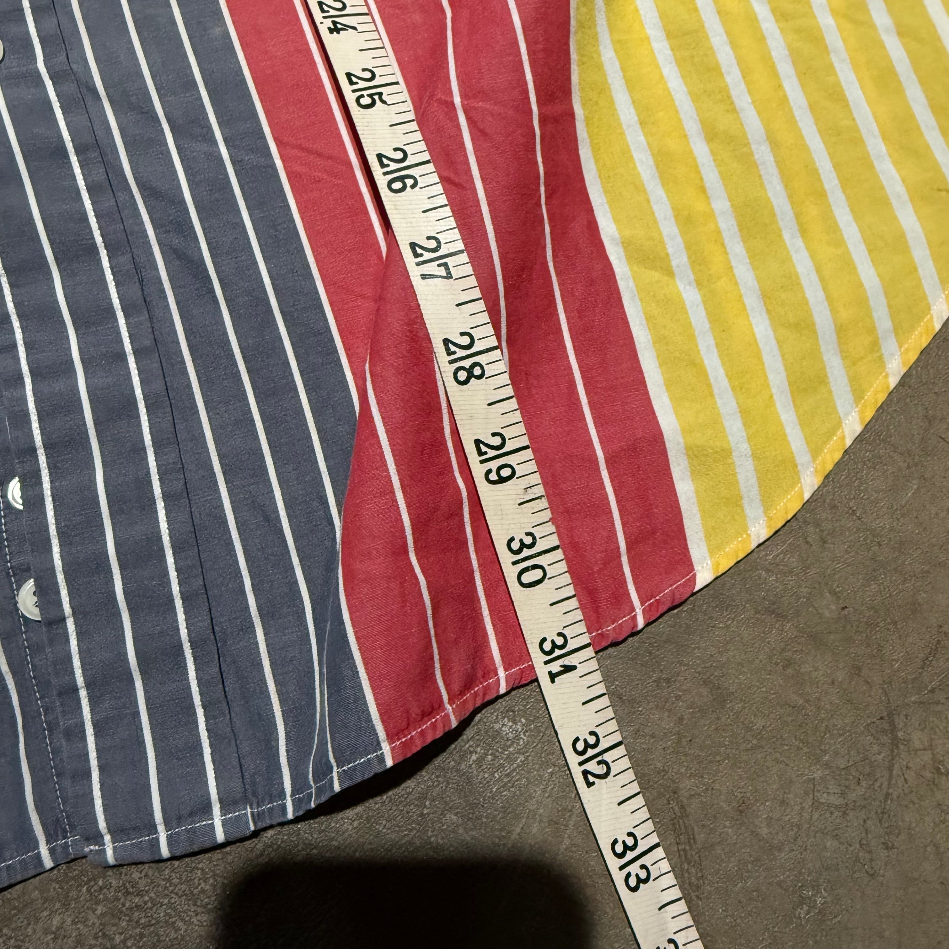 size xl - Vintage ' Tommy Hilfiger Striped Butt up Up ' tee