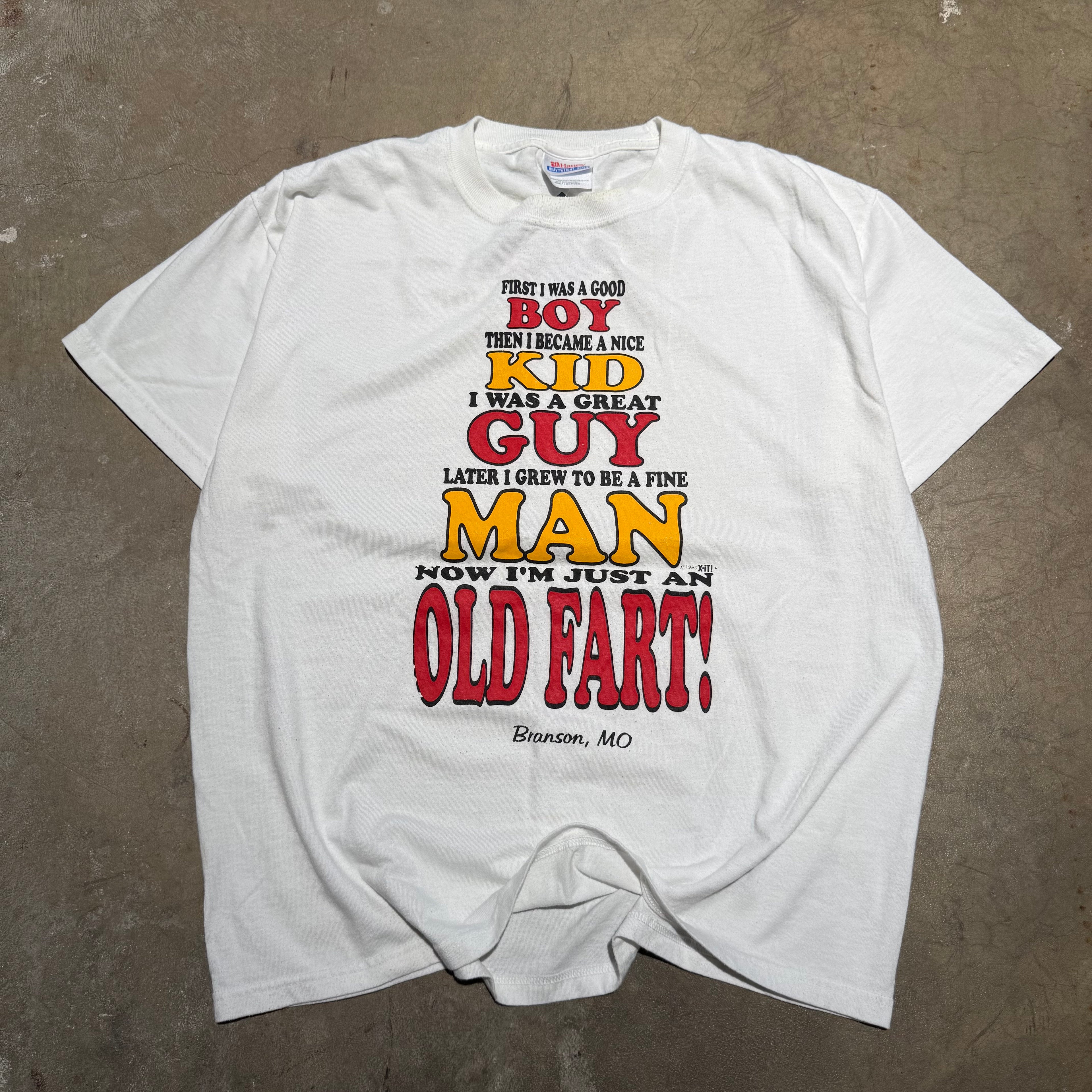 size large - Vintage  ' 1993 Old Fart ' tee