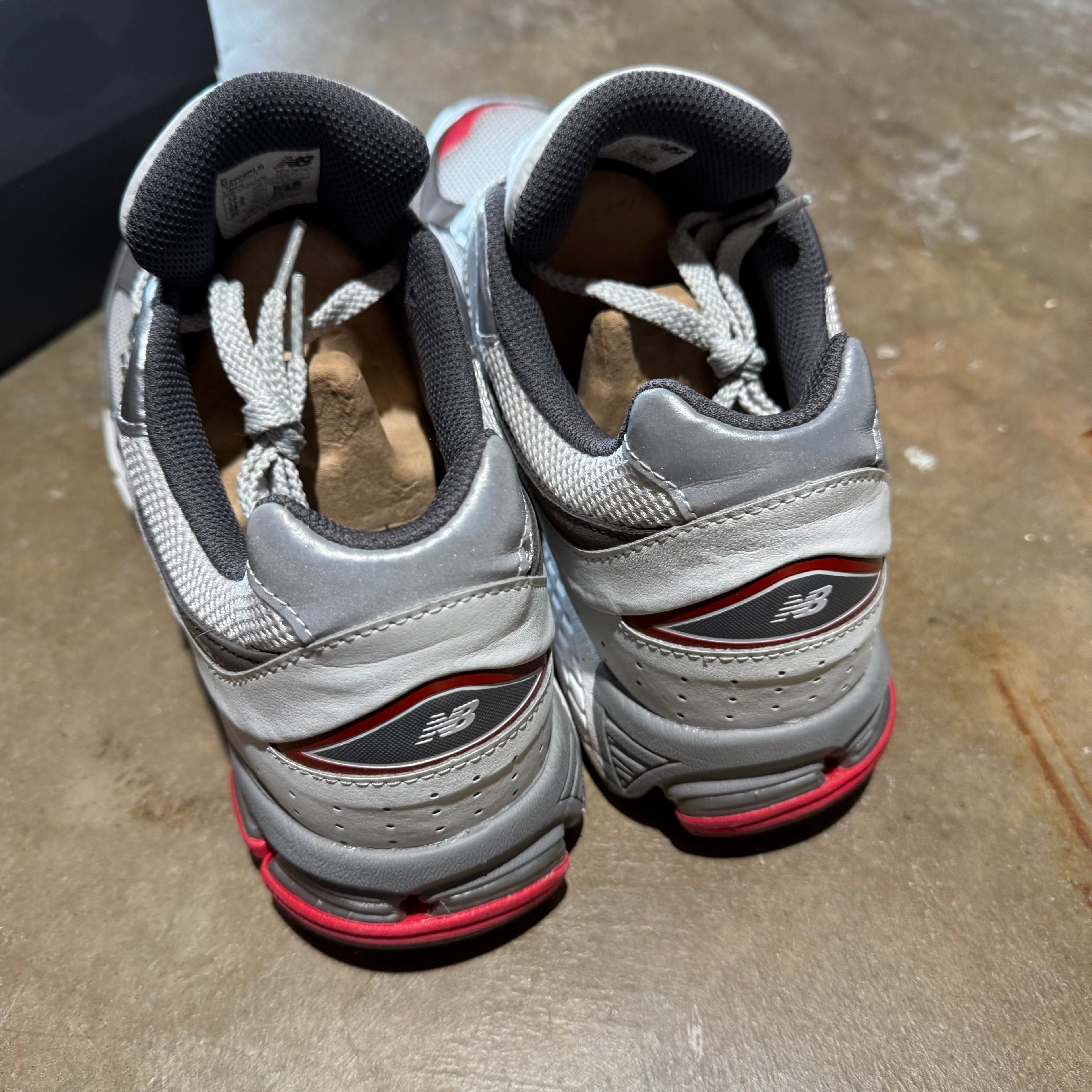 size 12 -New Balance 2002R ' Silver Metallic Bullet Team Red '