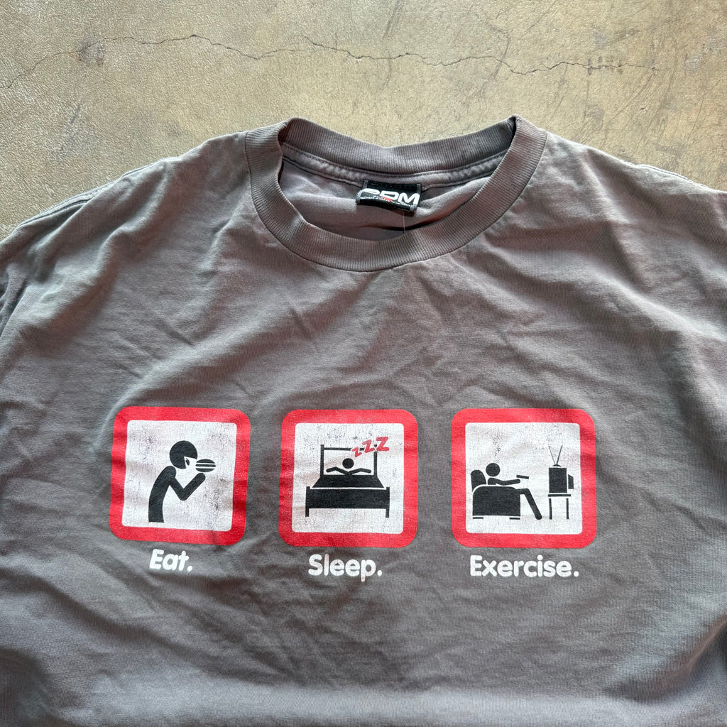 size xl - Vintage ' ODM Eat Sleep Exercise ' tee