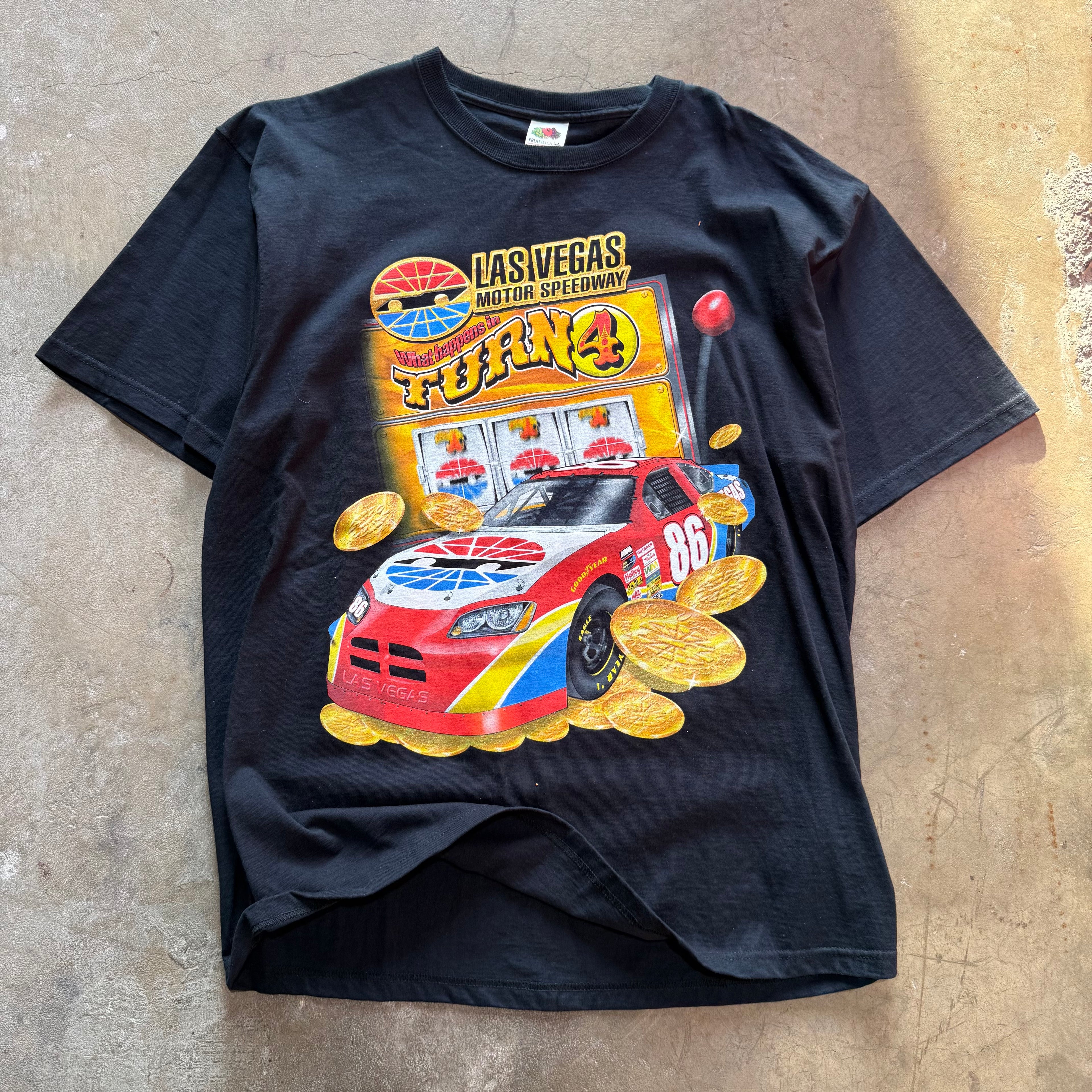 size xl - Vintage ' Nascar Turn 4 Motor Speedway ' tee
